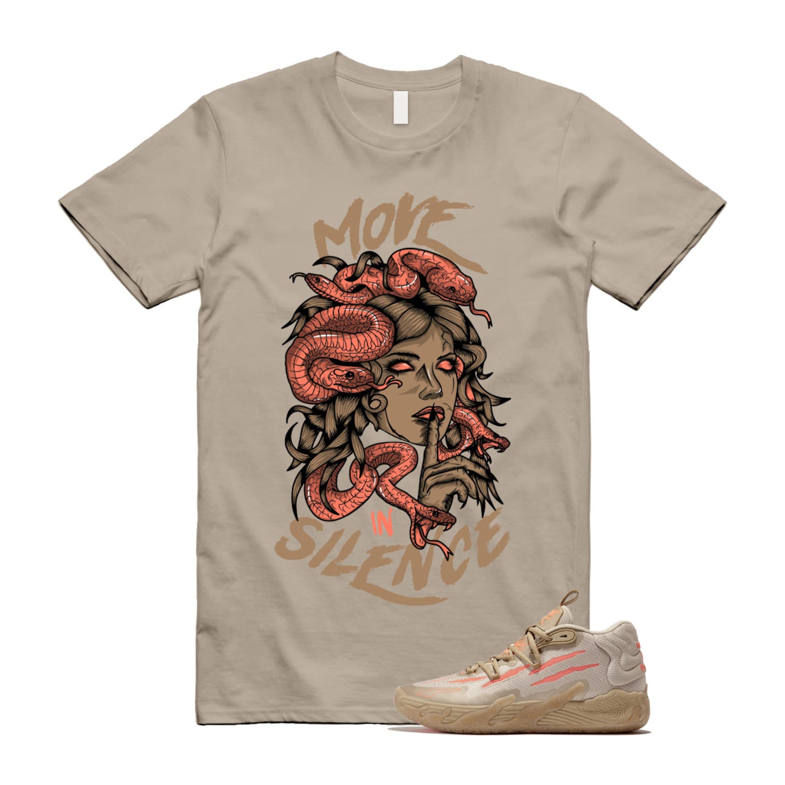 Chinese New Year LaMelo Ball MB.03 Gold Fluro Peach Pes T Shirt Match MIS ,309716-01 T-Shirt, Sneaker Match Tee