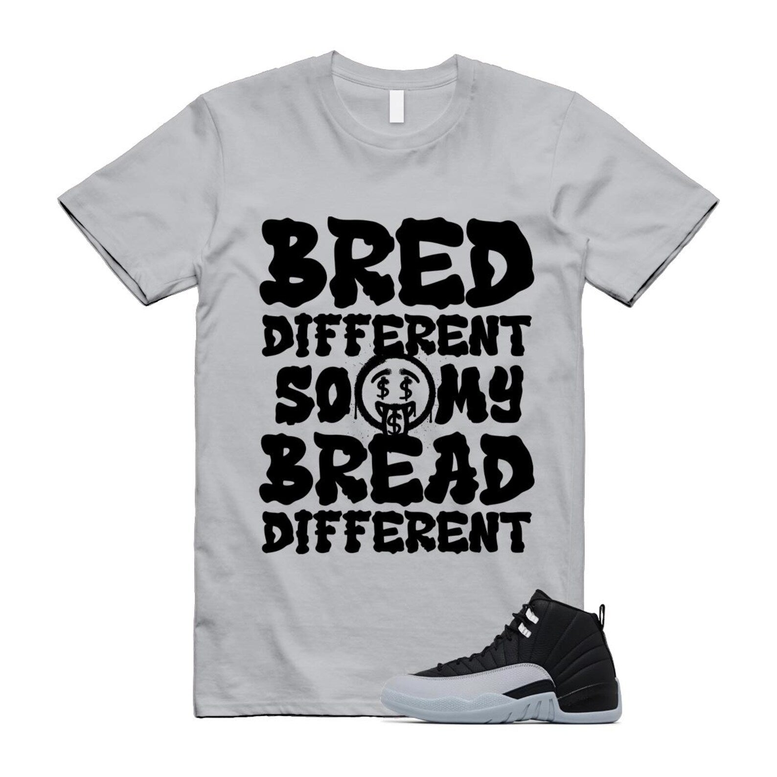 12 Barons Black Wolf Grey White Retro T Shirt Match BDBD ,CT8013-010 T-Shirt, Sneaker Match Tee