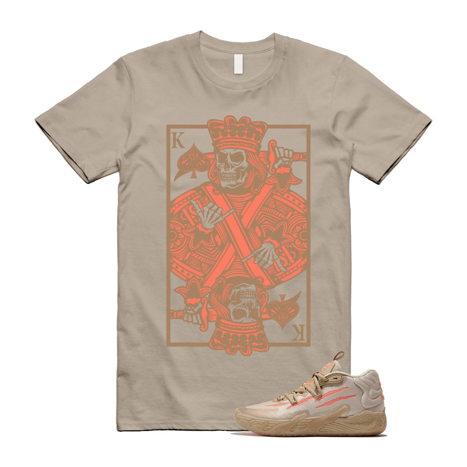 Chinese New Year LaMelo Ball MB.03 Gold Fluro Peach Pes T Shirt Match KC ,309716-01 T-Shirt, Sneaker Match Tee