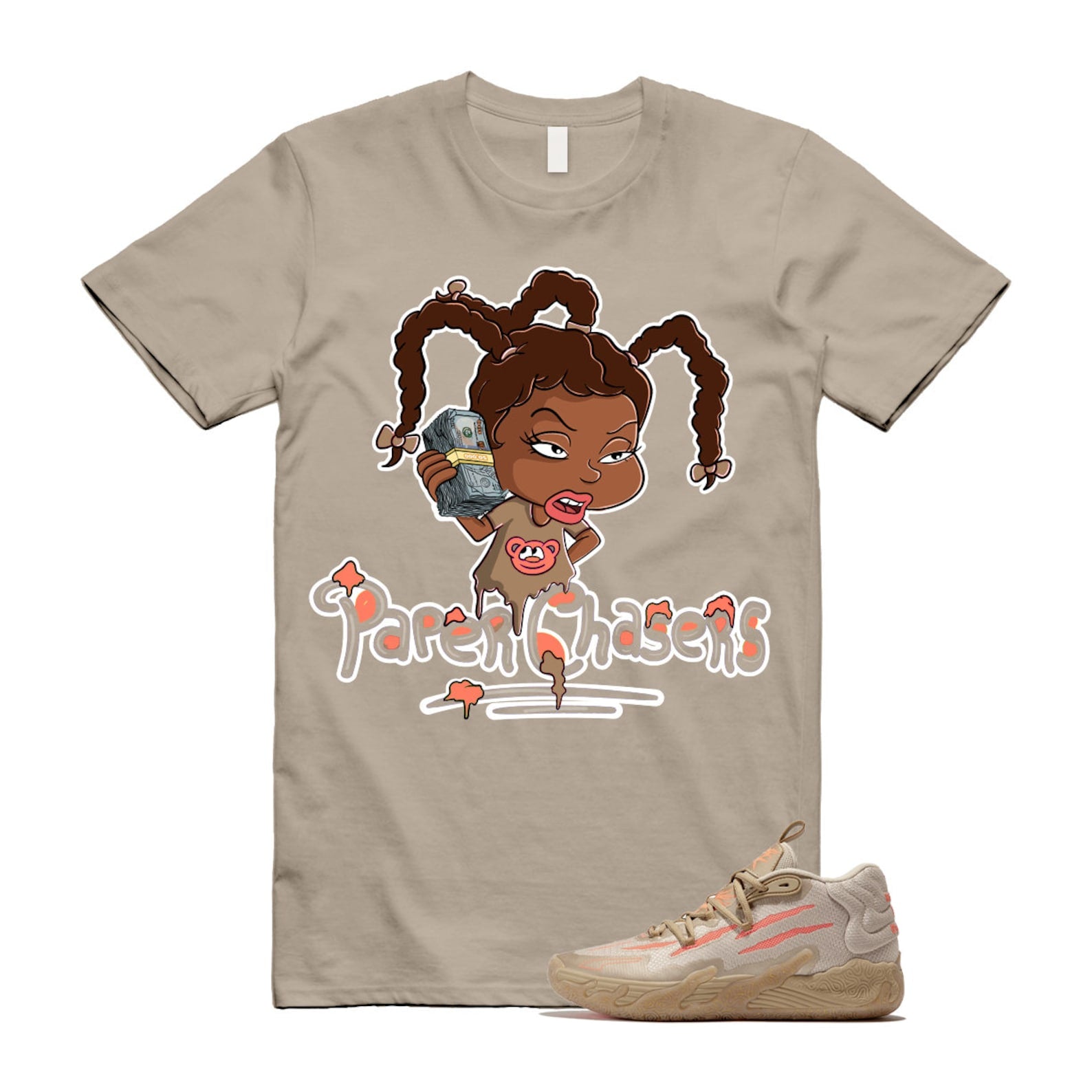 Chinese New Year LaMelo Ball MB.03 Gold Fluro Peach Pes T Shirt Match PC ,309716-01 T-Shirt, Sneaker Match Tee