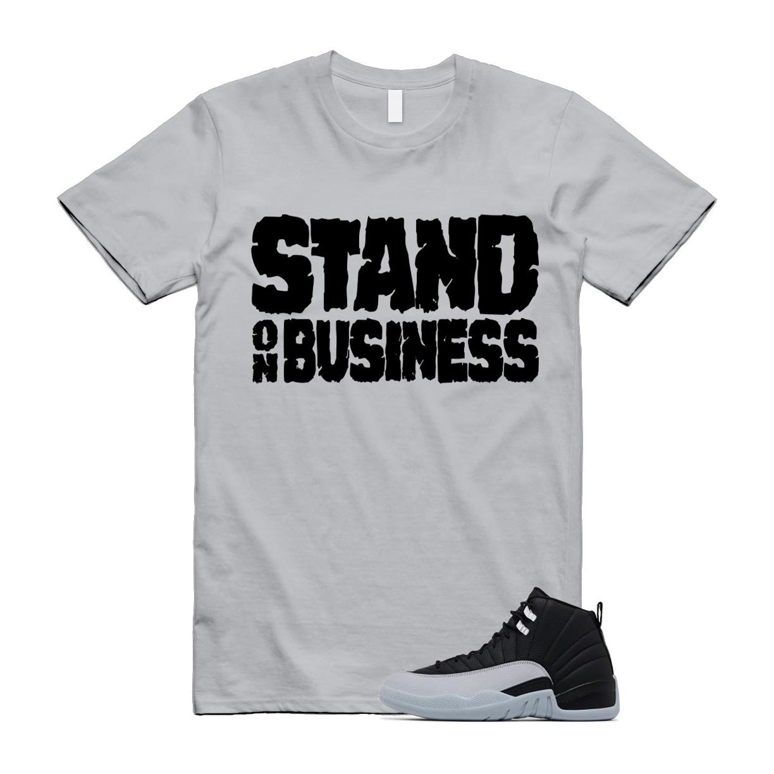 12 Barons Black Wolf Grey White Retro T Shirt Match Stand On Business ,CT8013-010 T-Shirt, Sneaker Match Tee