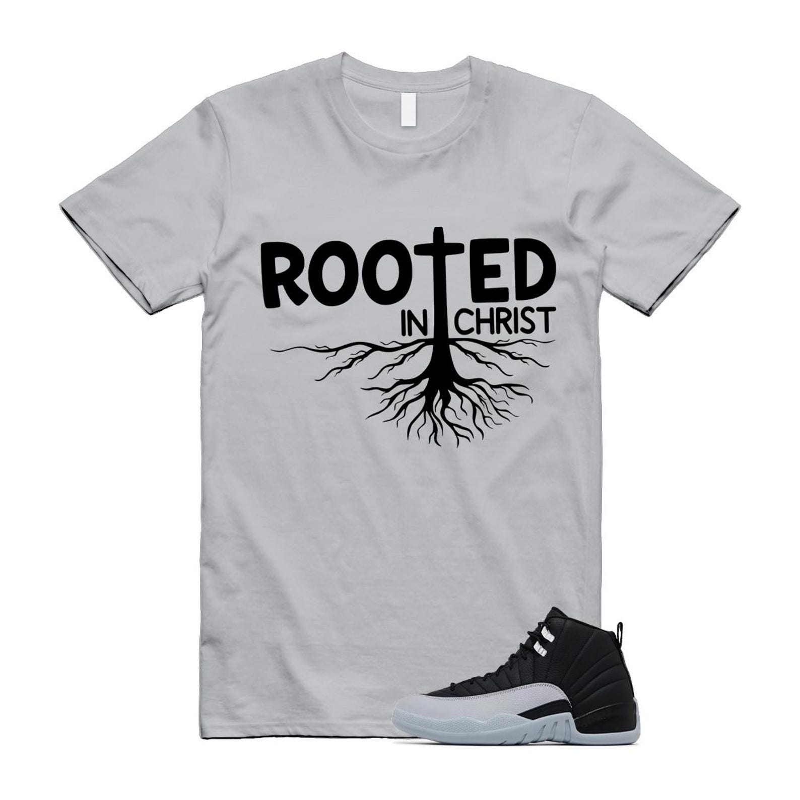 12 Barons Black Wolf Grey White Retro T Shirt Match ROOTED ,CT8013-010 T-Shirt, Sneaker Match Tee