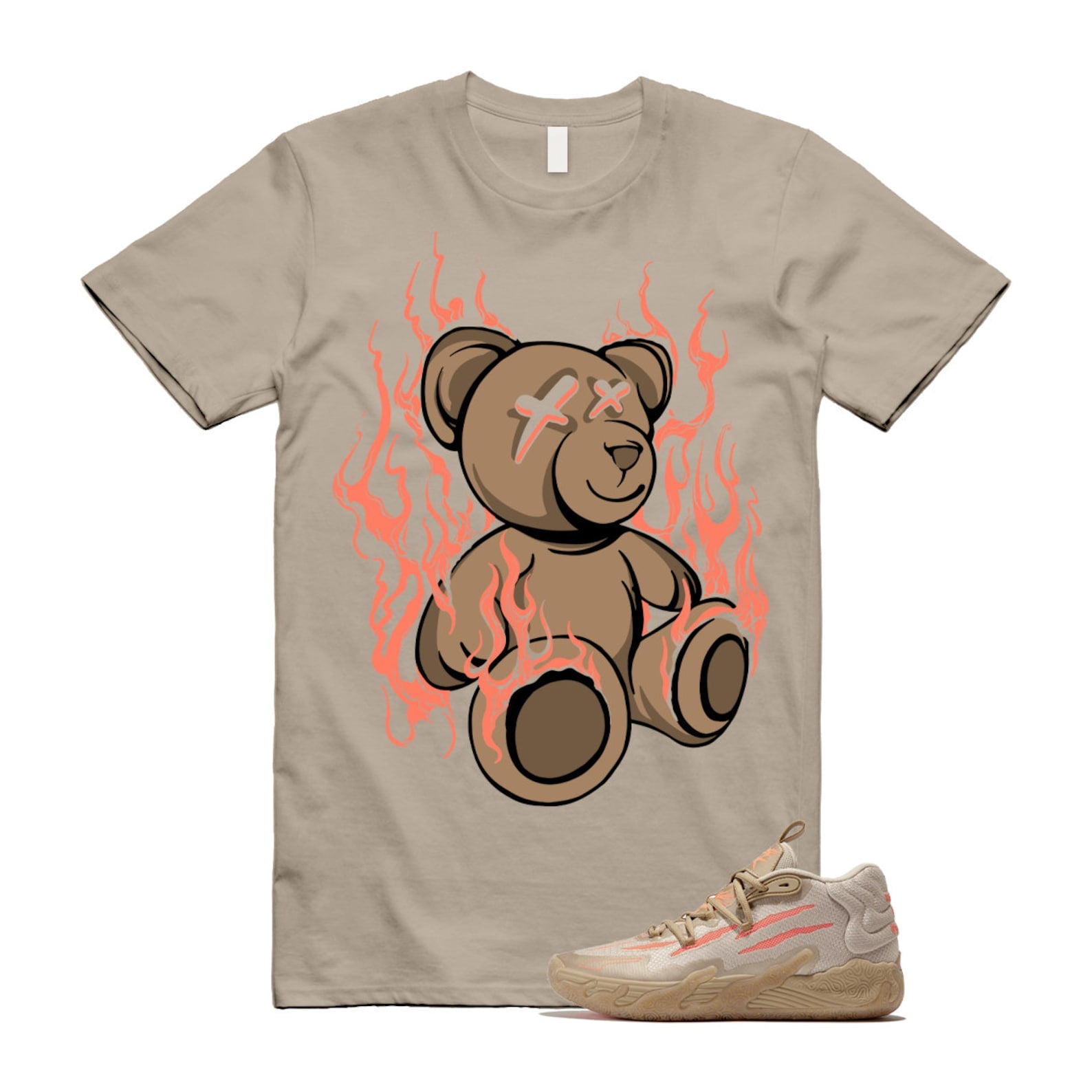Chinese New Year LaMelo Ball MB.03 Gold Fluro Peach Pes T Shirt Match LIT ,309716-01 T-Shirt, Sneaker Match Tee