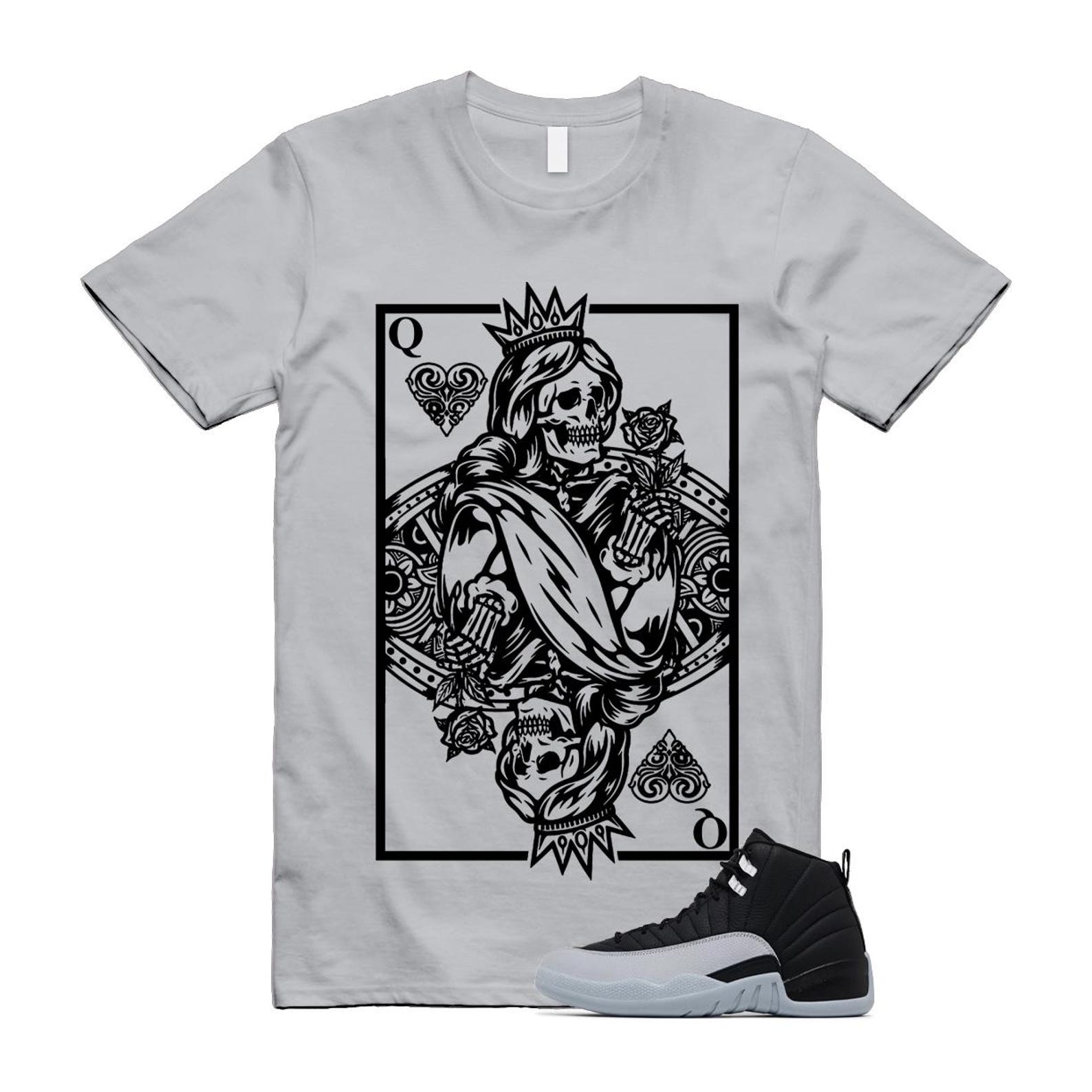 12 Barons Black Wolf Grey White Retro T Shirt Match QC ,CT8013-010 T-Shirt, Sneaker Match Tee
