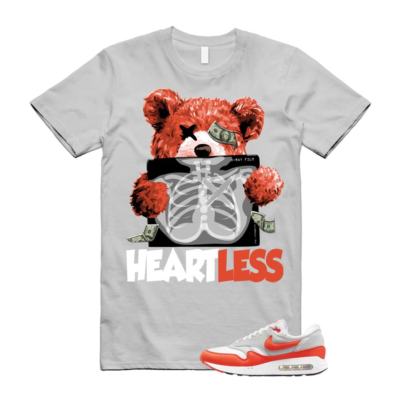 Air Max 1 Cosmic Clay Summit White Light Pumice '86 OG T Shirt Match HEART ,DQ3989-103 T-Shirt, Sneaker Match Tee