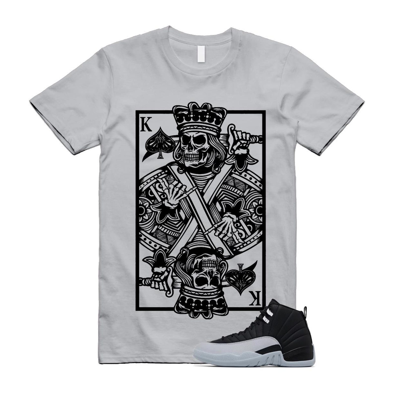 12 Barons Black Wolf Grey White Retro T Shirt Match KC ,CT8013-010 T-Shirt, Sneaker Match Tee