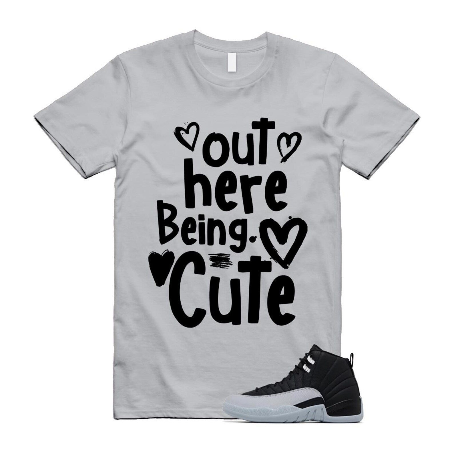 12 Barons Black Wolf Grey White Retro T Shirt Match Out Here Being Cute ,CT8013-010 T-Shirt, Sneaker Match Tee