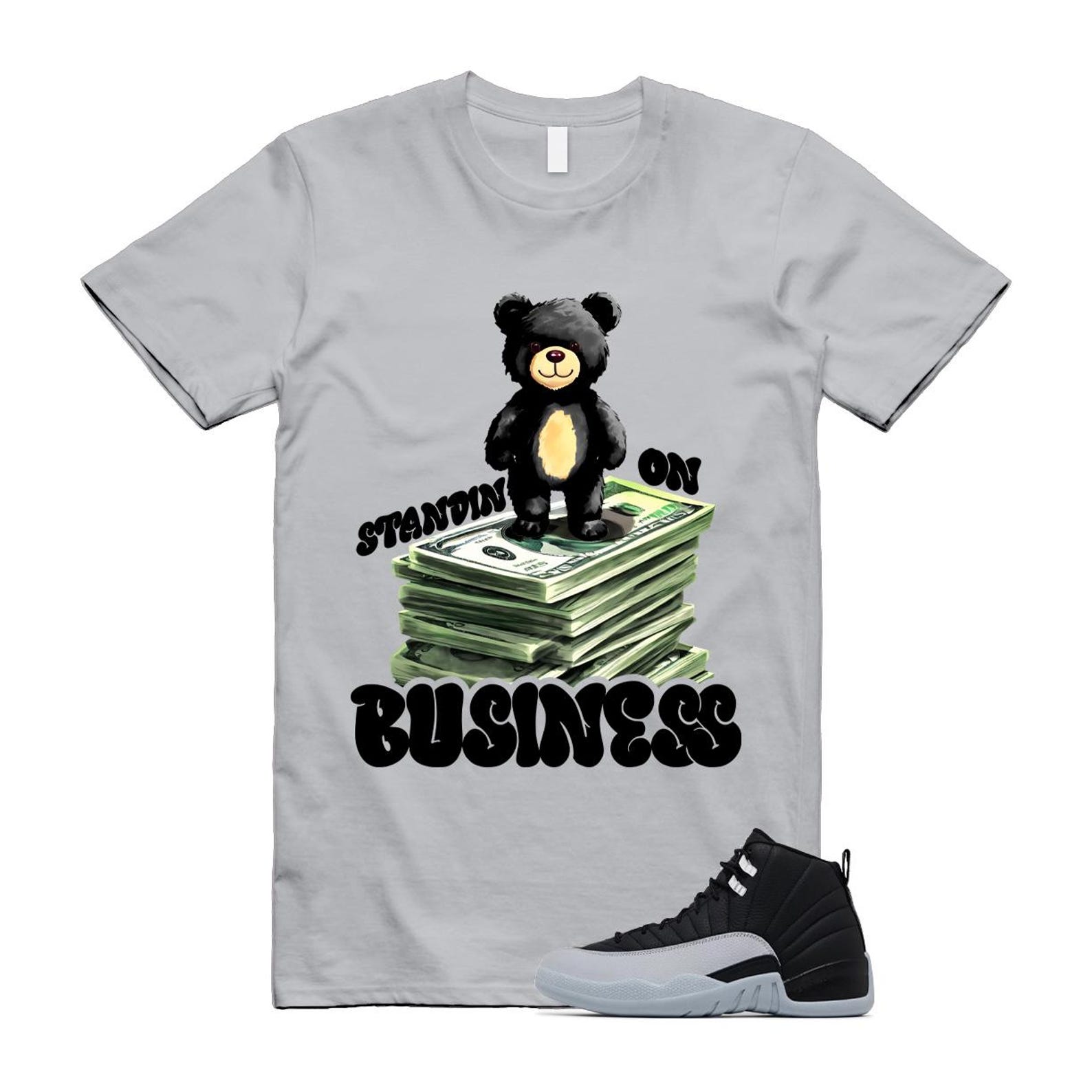 12 Barons Black Wolf Grey White Retro T Shirt Match SB2 ,CT8013-010 T-Shirt, Sneaker Match Tee