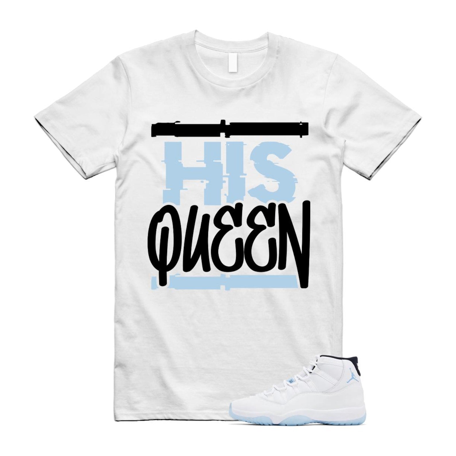 11 Legend Blue White Black 2024 T Shirt Match HQ ,CT8012-104 T-Shirt, Sneaker Match Tee