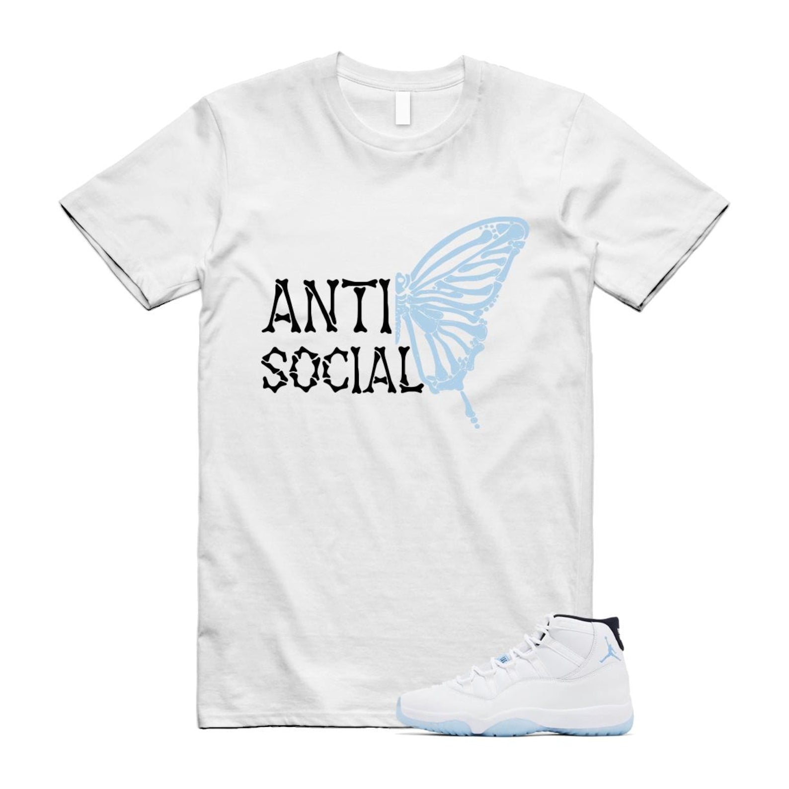 11 Legend Blue White Black 2024 T Shirt Match ASB ,CT8012-104 T-Shirt, Sneaker Match Tee