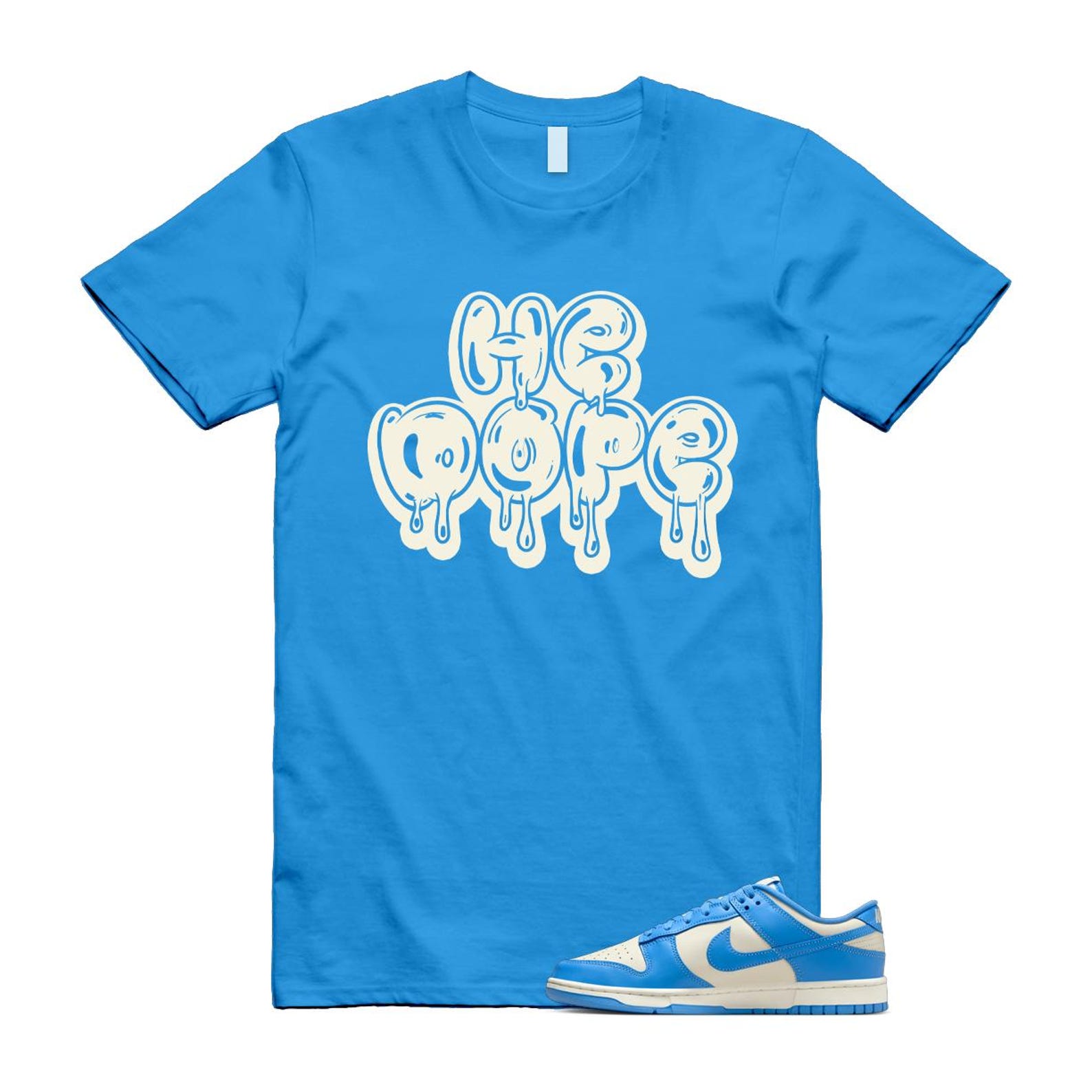 Dunk UNC 2024 University Blue Coconut Milk Low Retro T Shirt Match HE ,DV0833-113 T-Shirt, Sneaker Match Tee