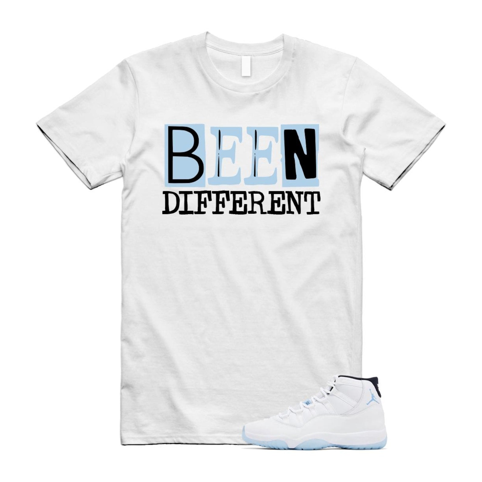 11 Legend Blue White Black 2024 T Shirt Match BEEN ,CT8012-104 T-Shirt, Sneaker Match Tee