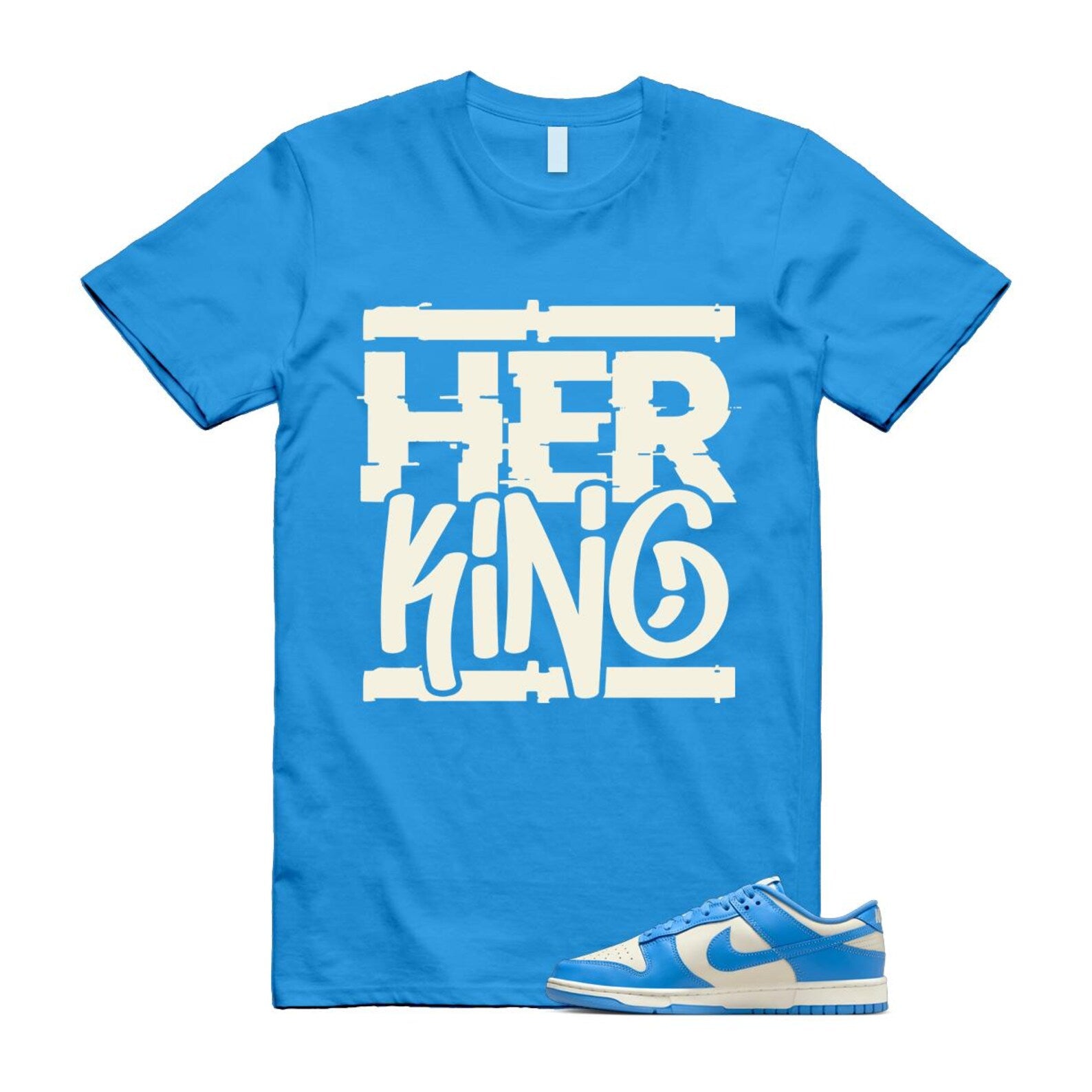 Dunk UNC 2024 University Blue Coconut Milk Low Retro T Shirt Match HK ,DV0833-113 T-Shirt, Sneaker Match Tee