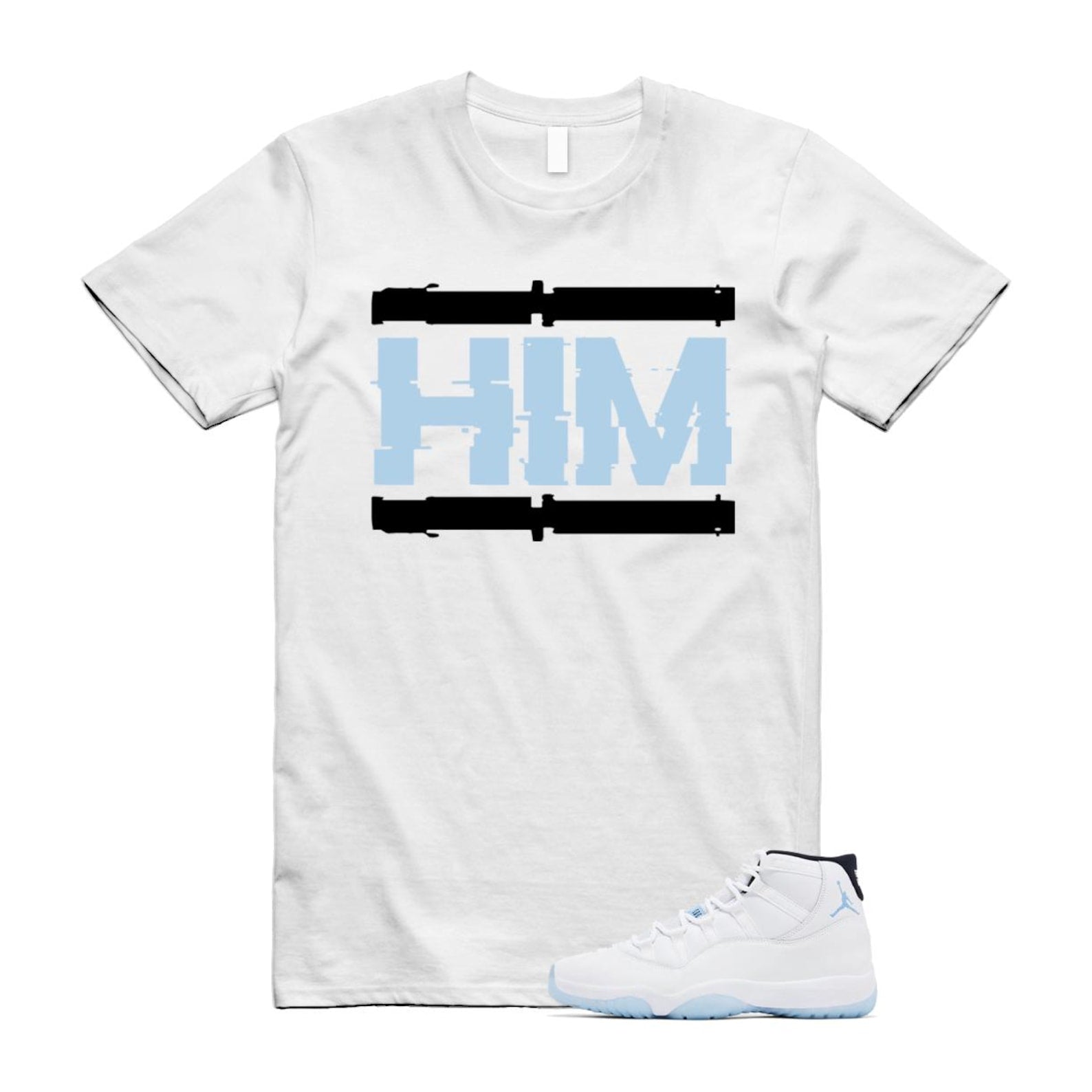 11 Legend Blue White Black 2024 T Shirt Match HIM ,CT8012-104 T-Shirt, Sneaker Match Tee