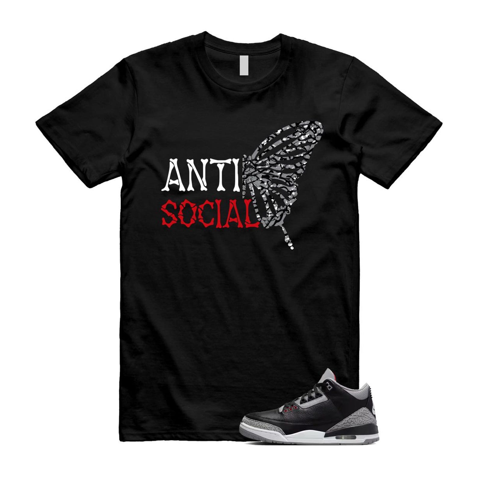 3 Black Cement Grey Fire Red Sail 2024 T Shirt Match ASB ,DN3707-010 T-Shirt, Sneaker Match Tee