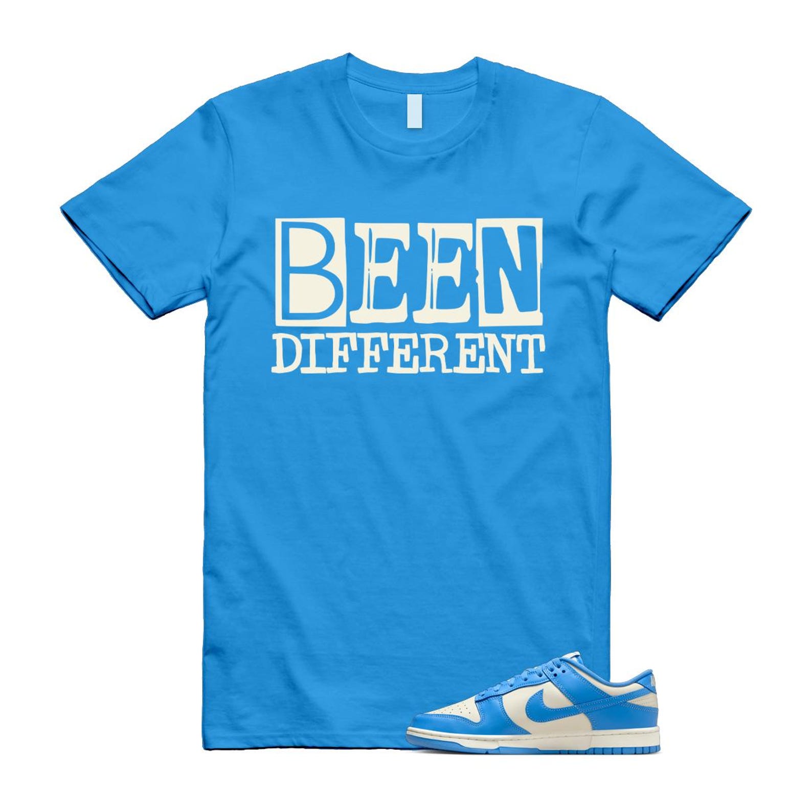Dunk UNC 2024 University Blue Coconut Milk Low Retro T Shirt Match BEEN ,DV0833-113 T-Shirt, Sneaker Match Tee