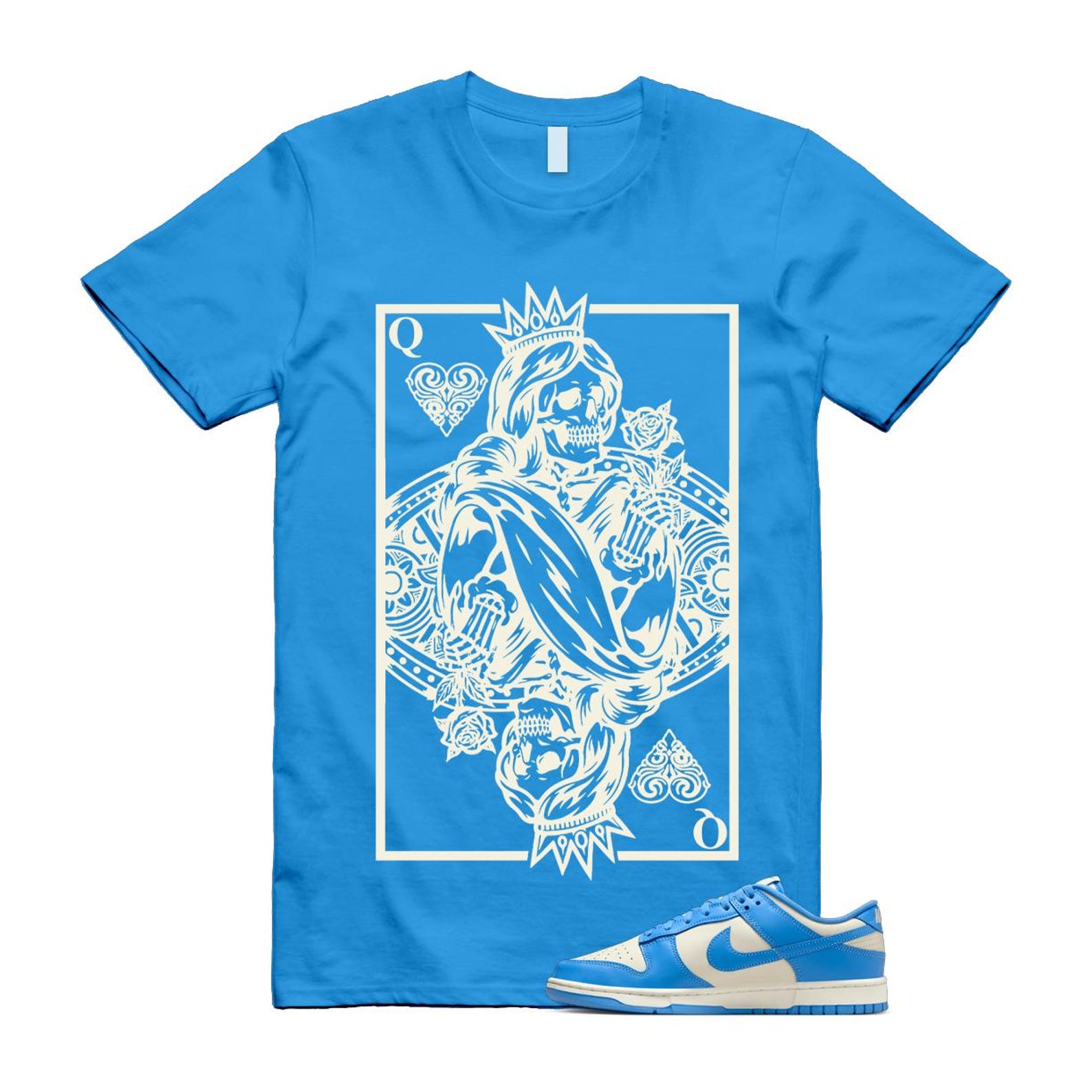 Dunk UNC 2024 University Blue Coconut Milk Low Retro T Shirt Match QC ,DV0833-113 T-Shirt, Sneaker Match Tee