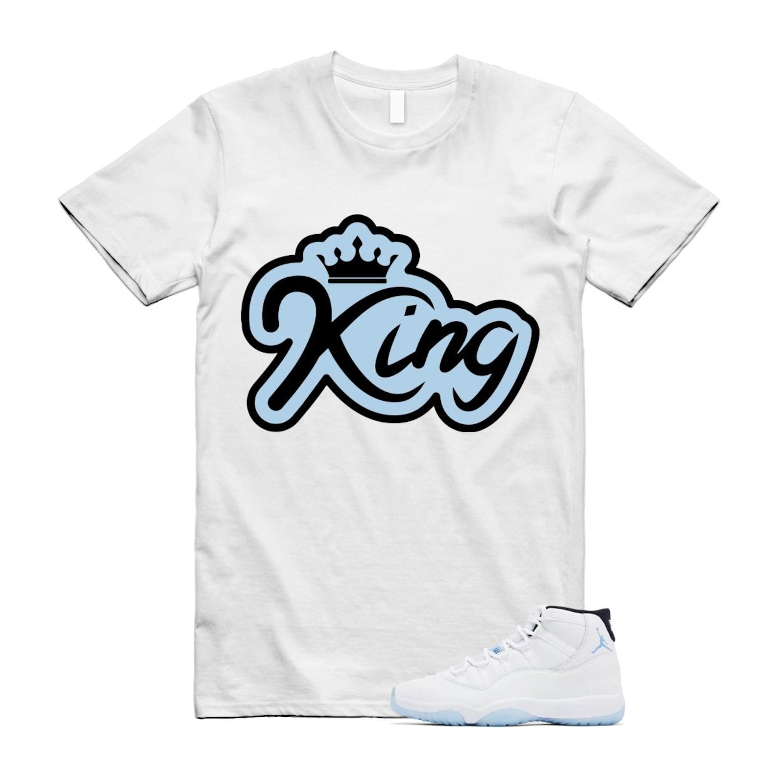 11 Legend Blue White Black 2024 T Shirt Match K2 ,CT8012-104 T-Shirt, Sneaker Match Tee