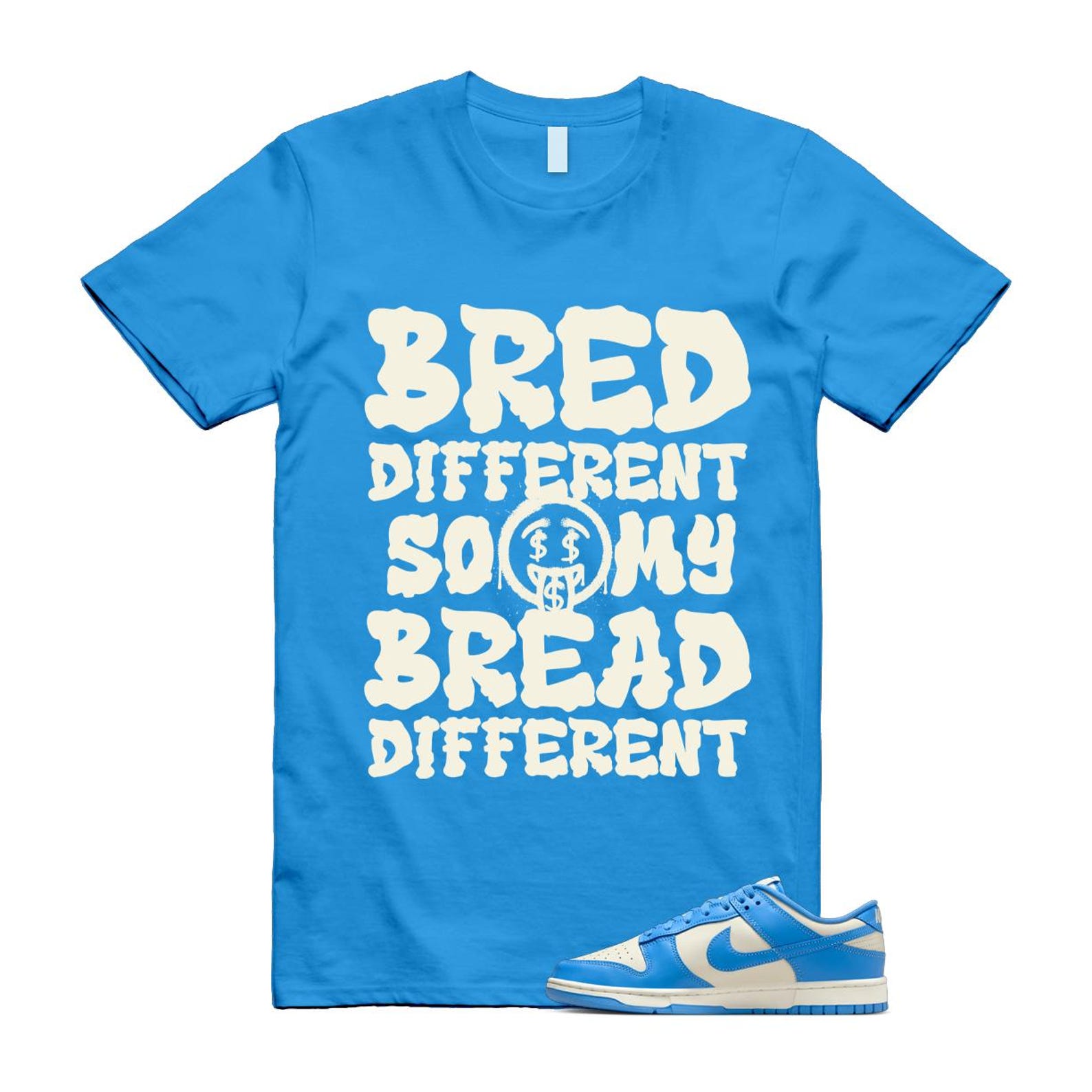 Dunk UNC 2024 University Blue Coconut Milk Low Retro T Shirt Match BDBD ,DV0833-113 T-Shirt, Sneaker Match Tee