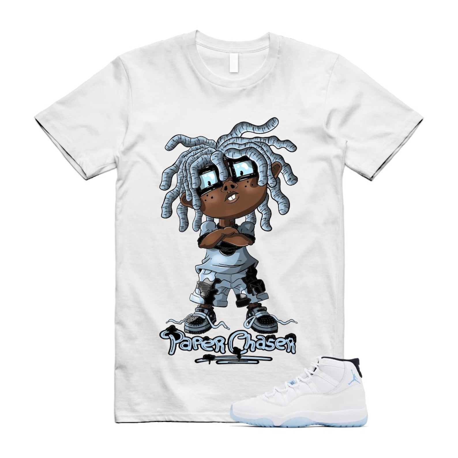 11 Legend Blue White Black 2024 T Shirt Match CHUCKY ,CT8012-104 T-Shirt, Sneaker Match Tee