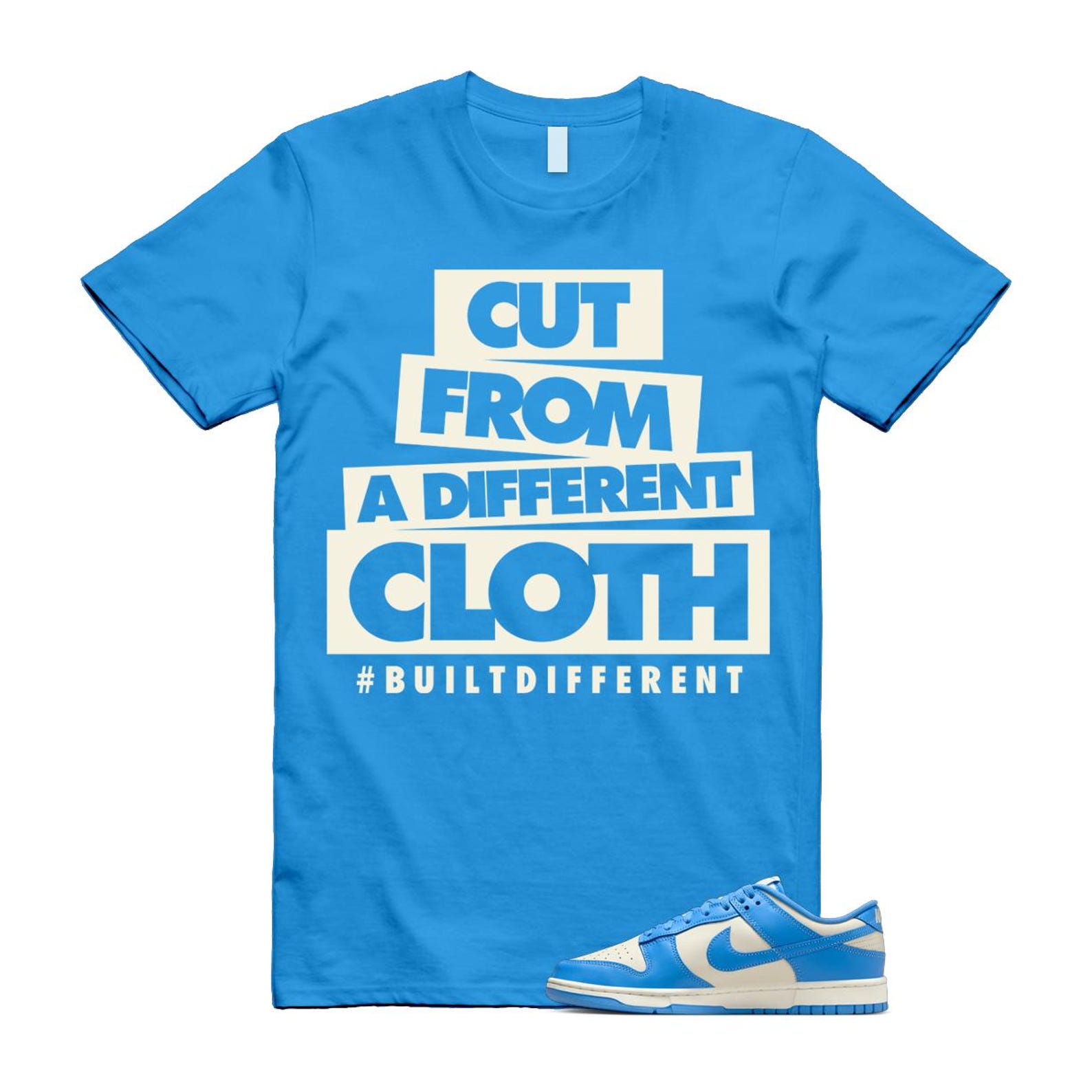 Dunk UNC 2024 University Blue Coconut Milk Low Retro T Shirt Match CLOTH ,DV0833-113 T-Shirt, Sneaker Match Tee