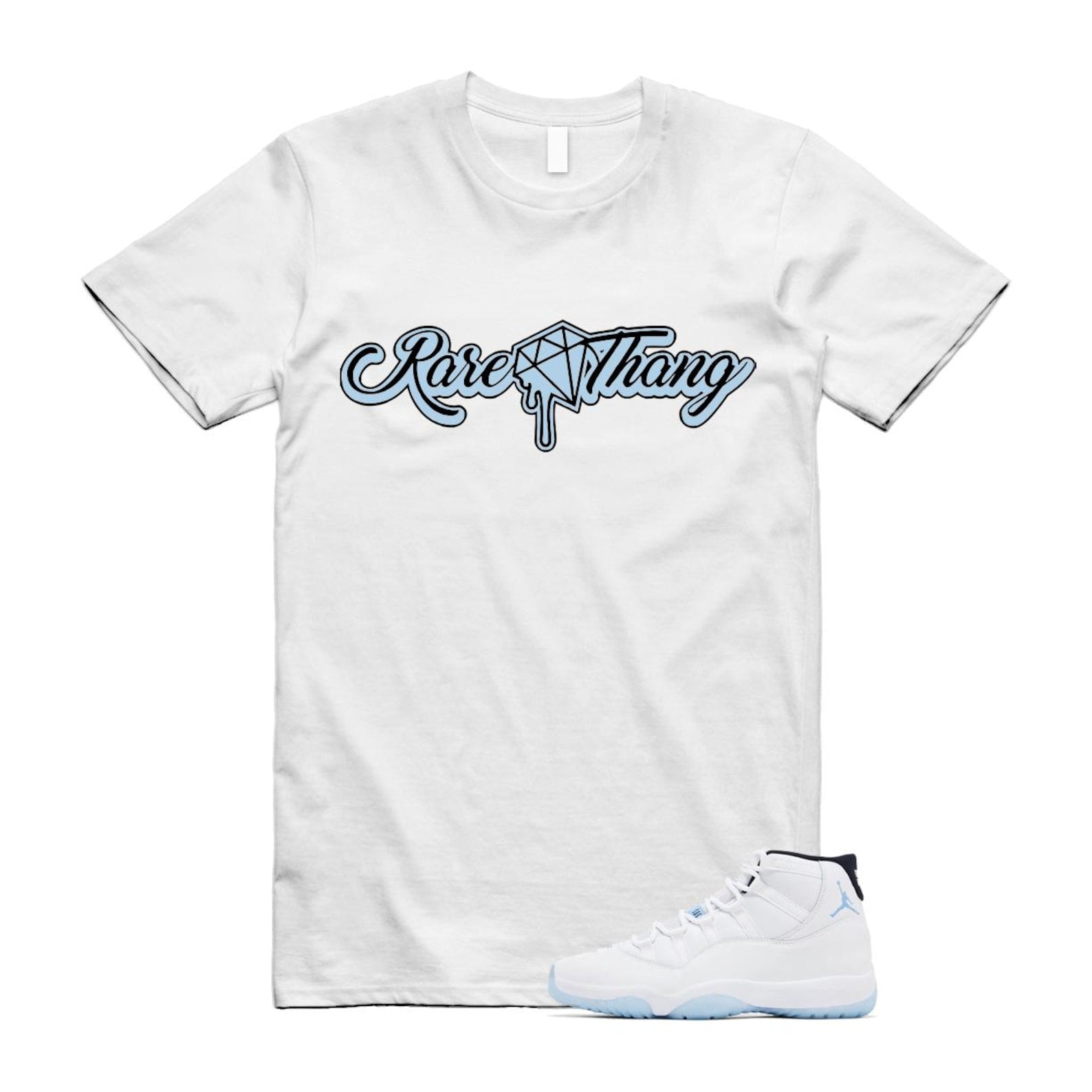 11 Legend Blue White Black 2024 T Shirt Match RARE ,CT8012-104 T-Shirt, Sneaker Match Tee