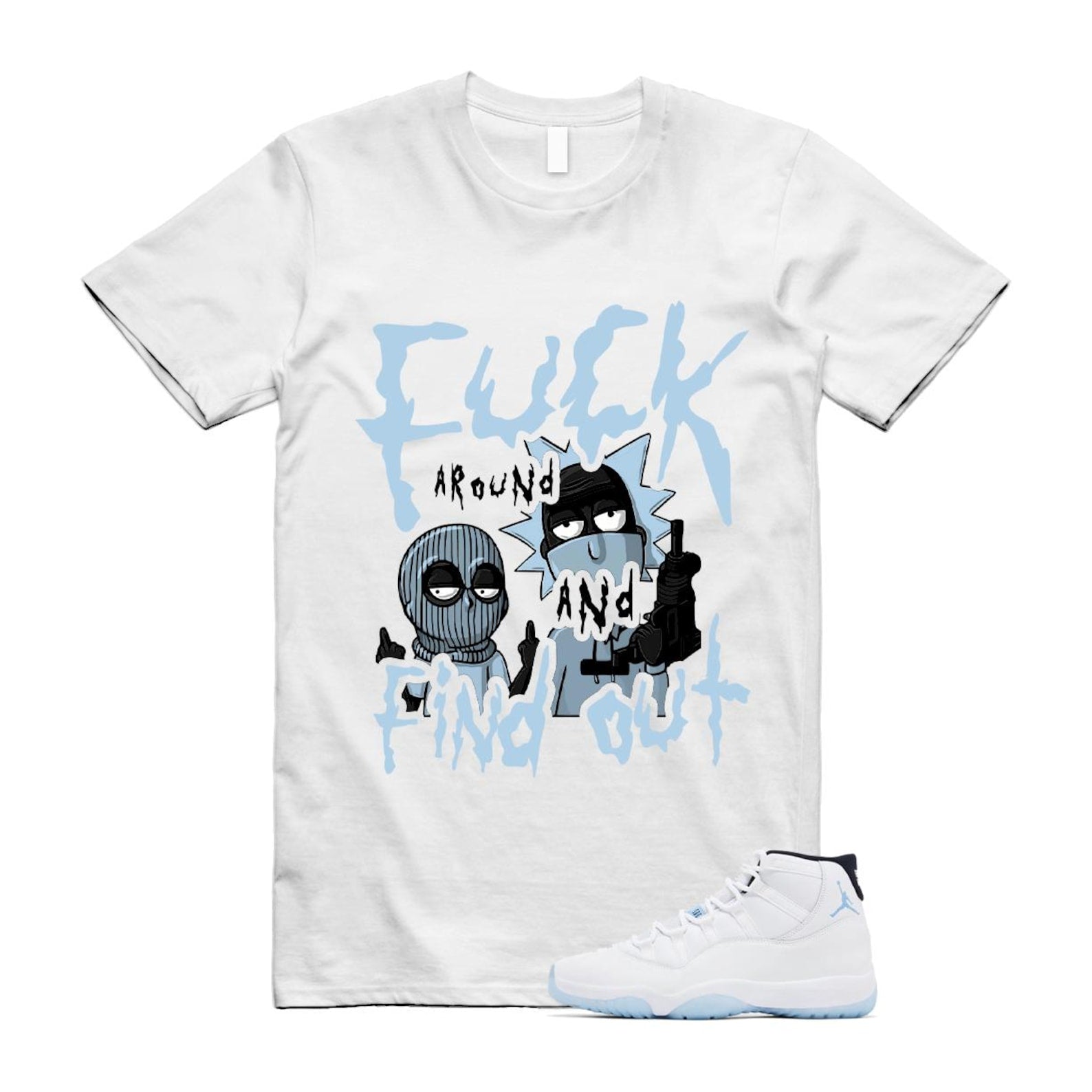 11 Legend Blue White Black 2024 T Shirt Match MORTY ,CT8012-104 T-Shirt, Sneaker Match Tee