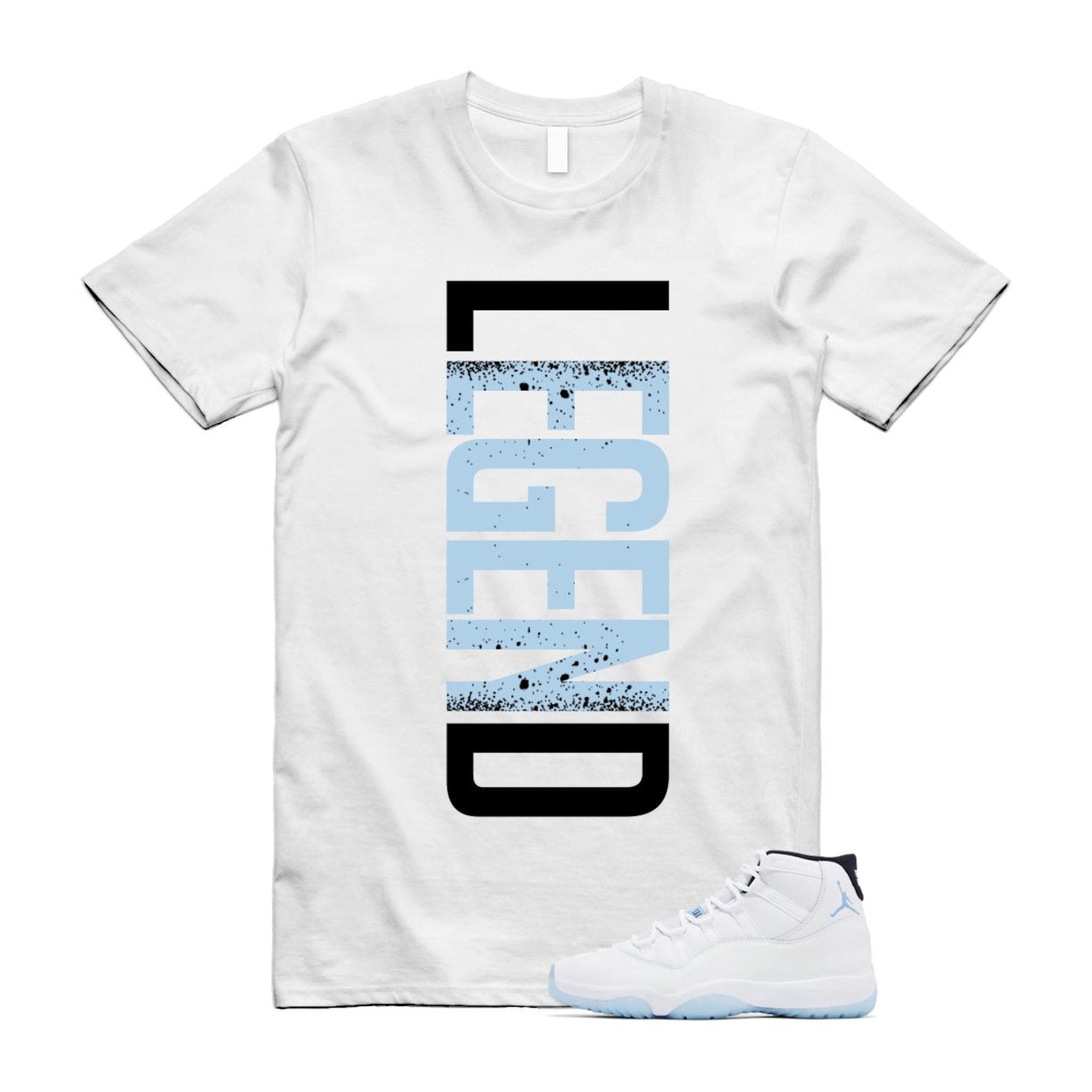 11 Legend Blue White Black 2024 T Shirt Match LEGEND ,CT8012-104 T-Shirt, Sneaker Match Tee