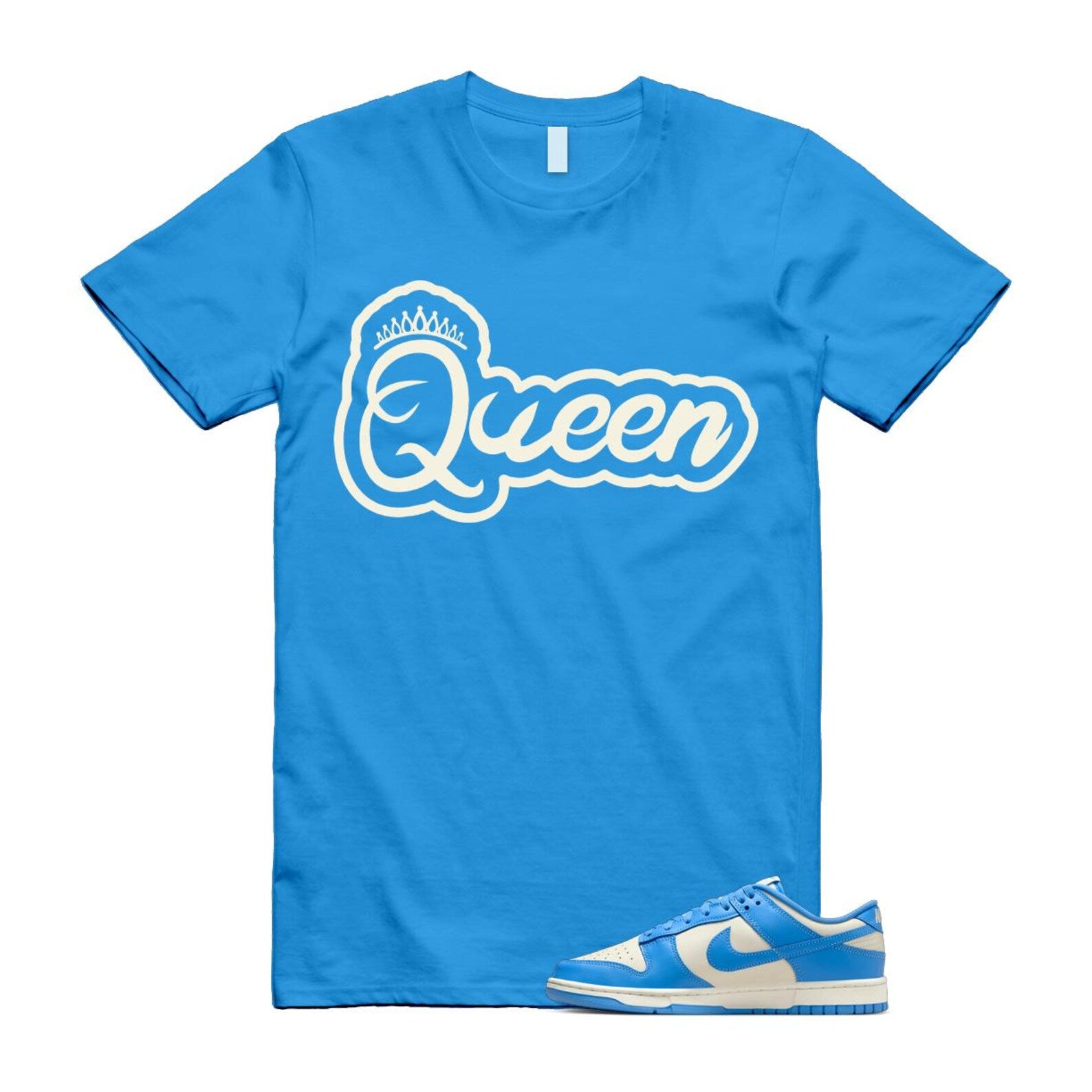 Dunk UNC 2024 University Blue Coconut Milk Low Retro T Shirt Match Q2 ,DV0833-113 T-Shirt, Sneaker Match Tee