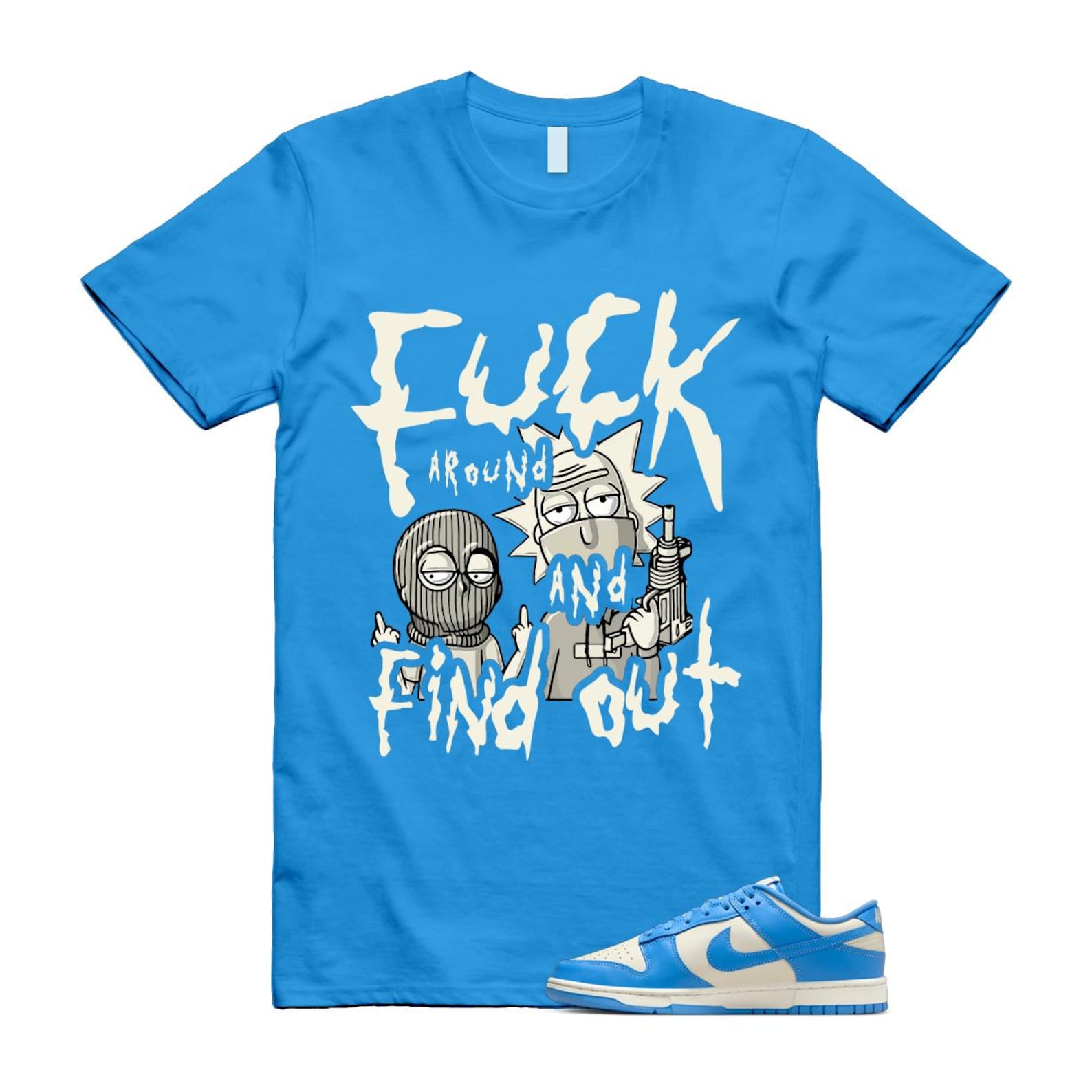 Dunk UNC 2024 University Blue Coconut Milk Low Retro T Shirt Match MORTY ,DV0833-113 T-Shirt, Sneaker Match Tee