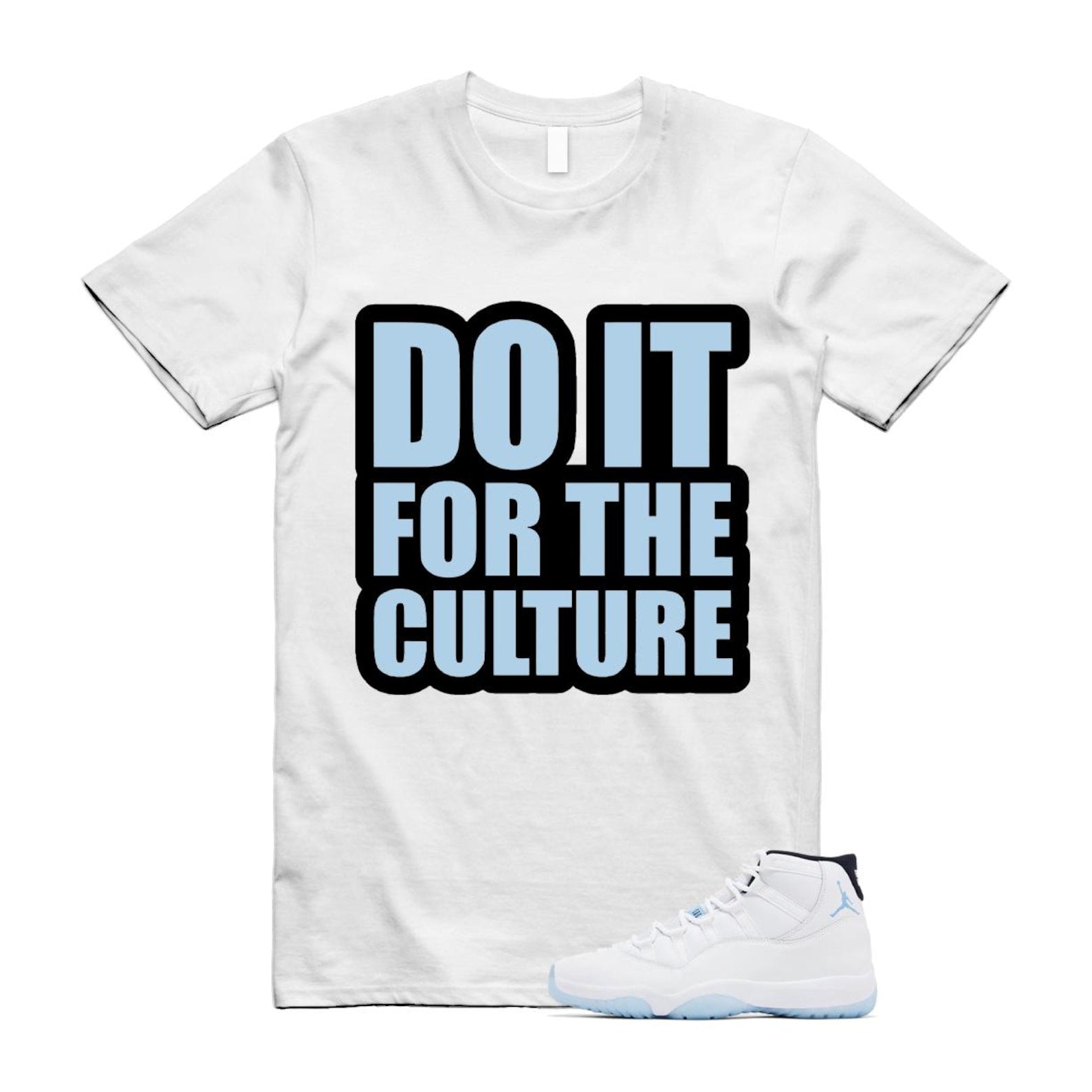 11 Legend Blue White Black 2024 T Shirt Match CULTURE ,CT8012-104 T-Shirt, Sneaker Match Tee