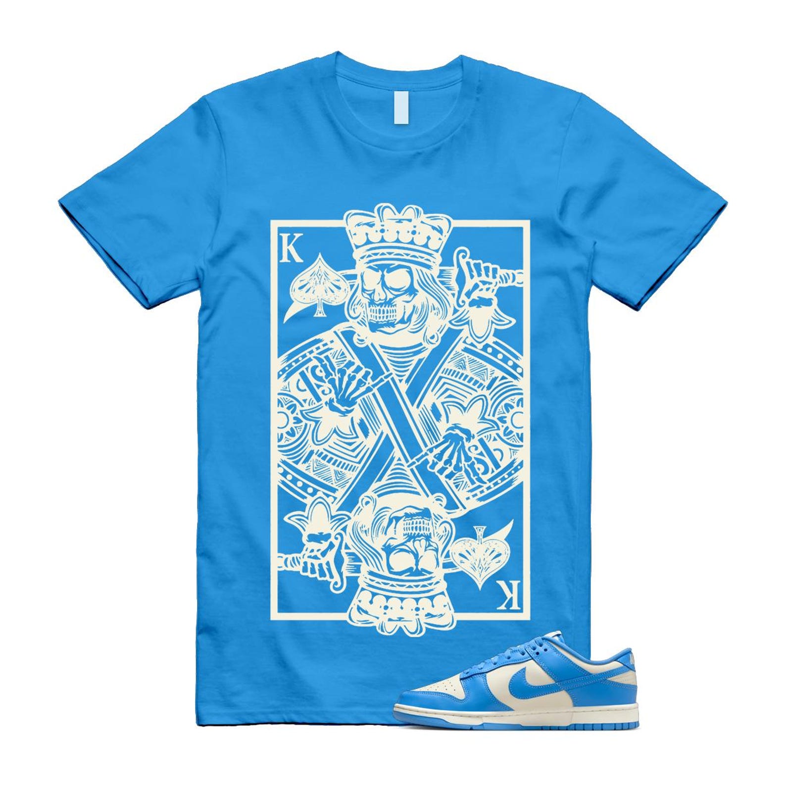 Dunk UNC 2024 University Blue Coconut Milk Low Retro T Shirt Match KC ,DV0833-113 T-Shirt, Sneaker Match Tee