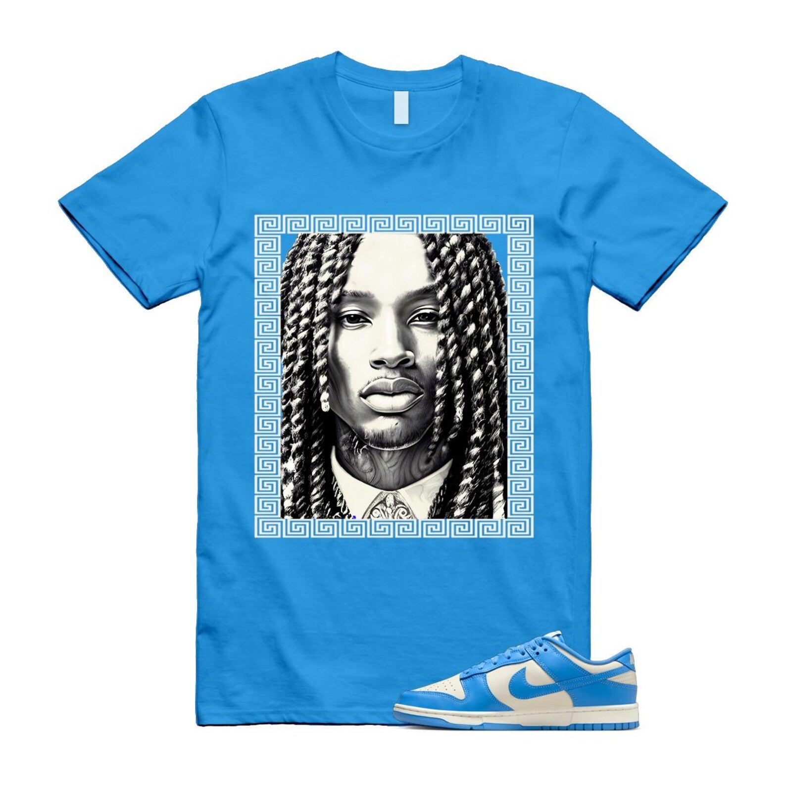 Dunk UNC 2024 University Blue Coconut Milk Low Retro T Shirt Match VON ,DV0833-113 T-Shirt, Sneaker Match Tee