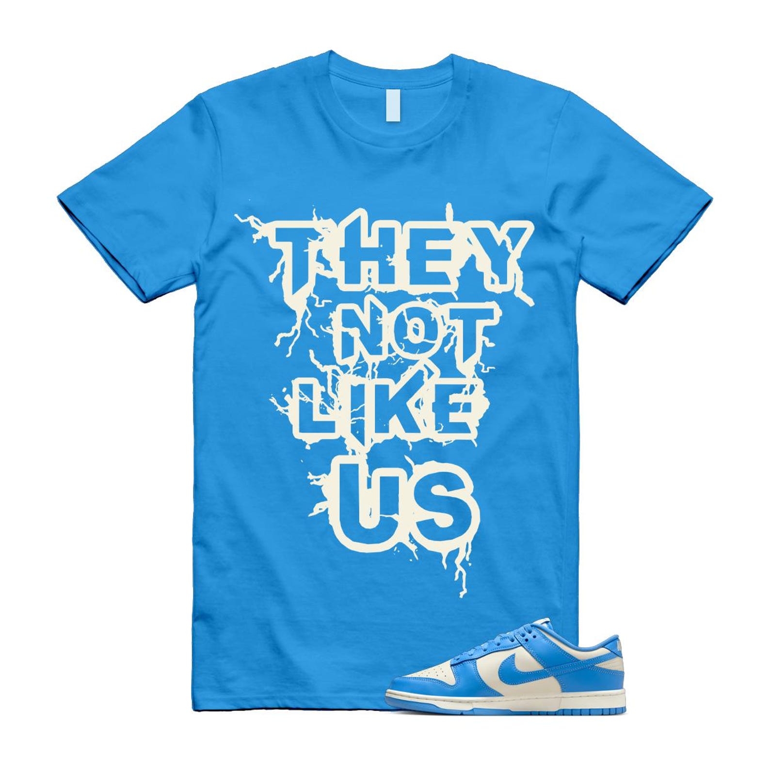 Dunk UNC 2024 University Blue Coconut Milk Low Retro T Shirt Match US ,DV0833-113 T-Shirt, Sneaker Match Tee