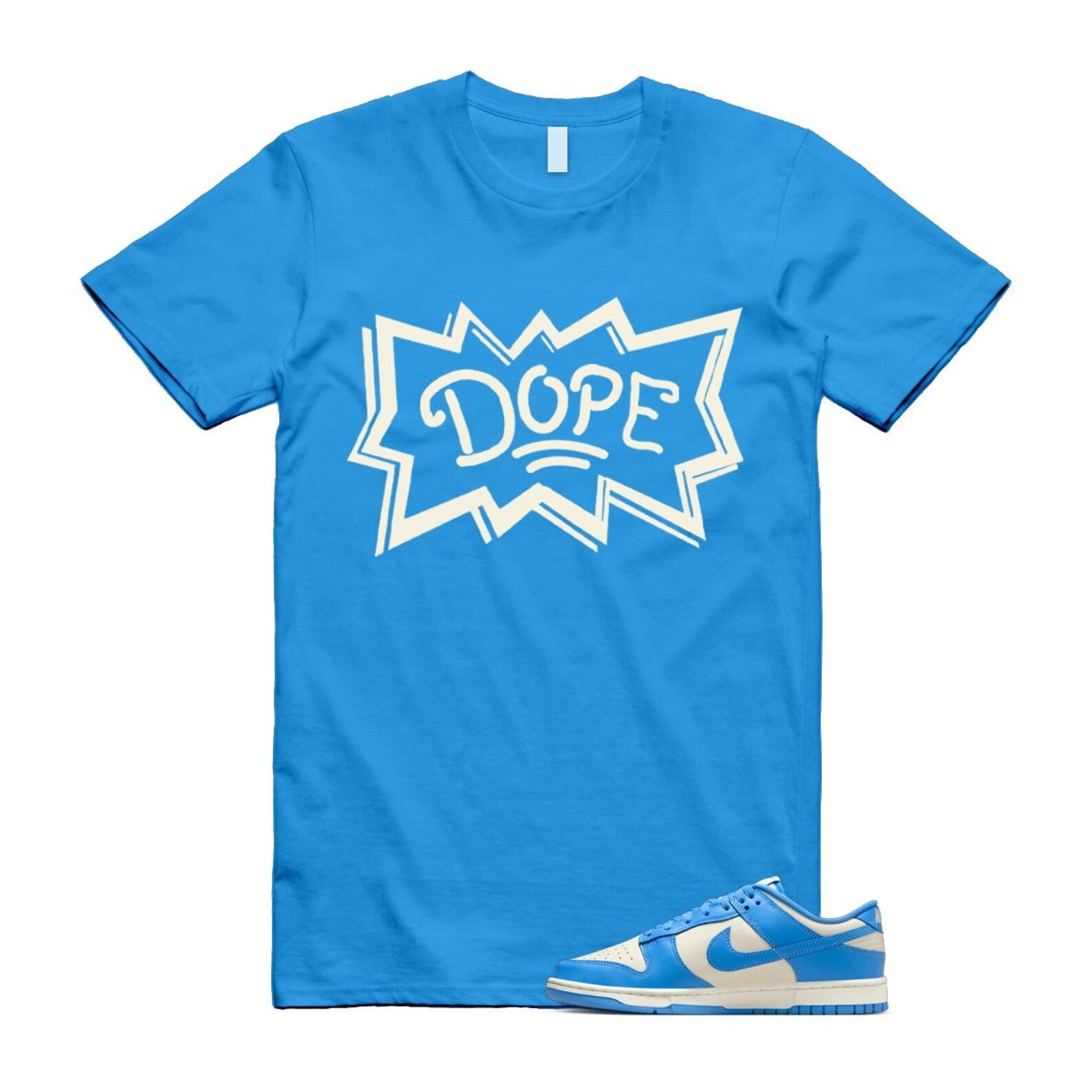 Dunk UNC 2024 University Blue Coconut Milk Low Retro T Shirt Match DOPE ,DV0833-113 T-Shirt, Sneaker Match Tee