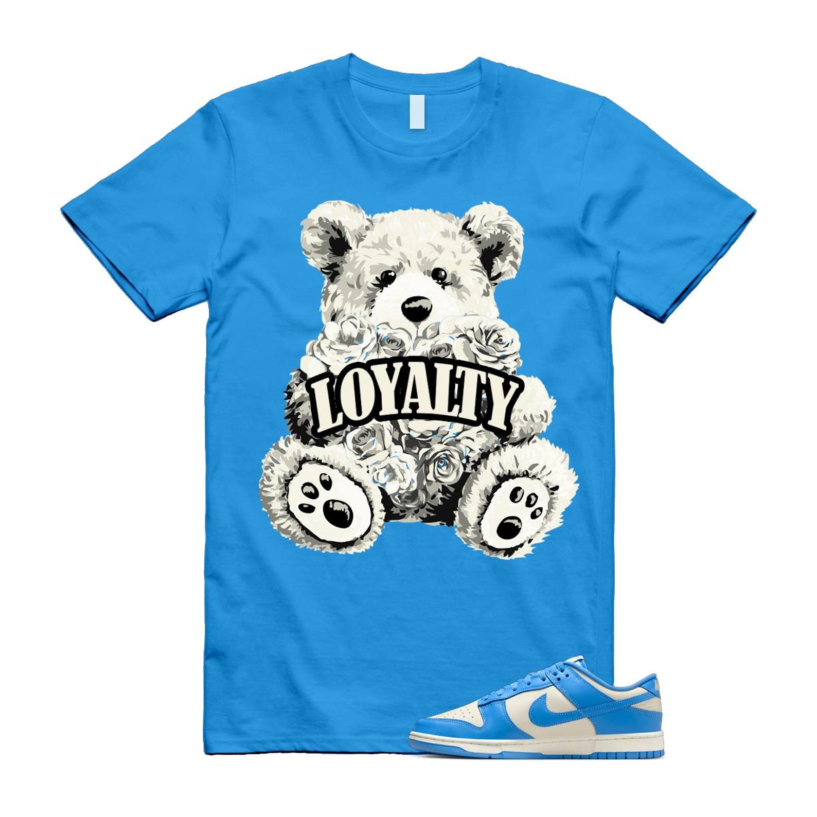 Dunk UNC 2024 University Blue Coconut Milk Low Retro T Shirt Match LYLTY ,DV0833-113 T-Shirt, Sneaker Match Tee
