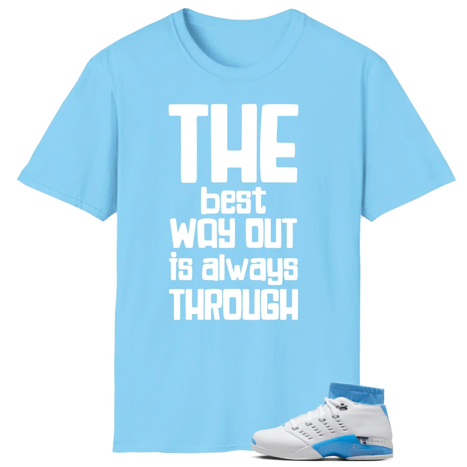 Air Jordan 17 Retro Low SP University Blue (2024) Matching T-shirt Best Way FJ0395-101 T-Shirt, Sneaker Match Tee