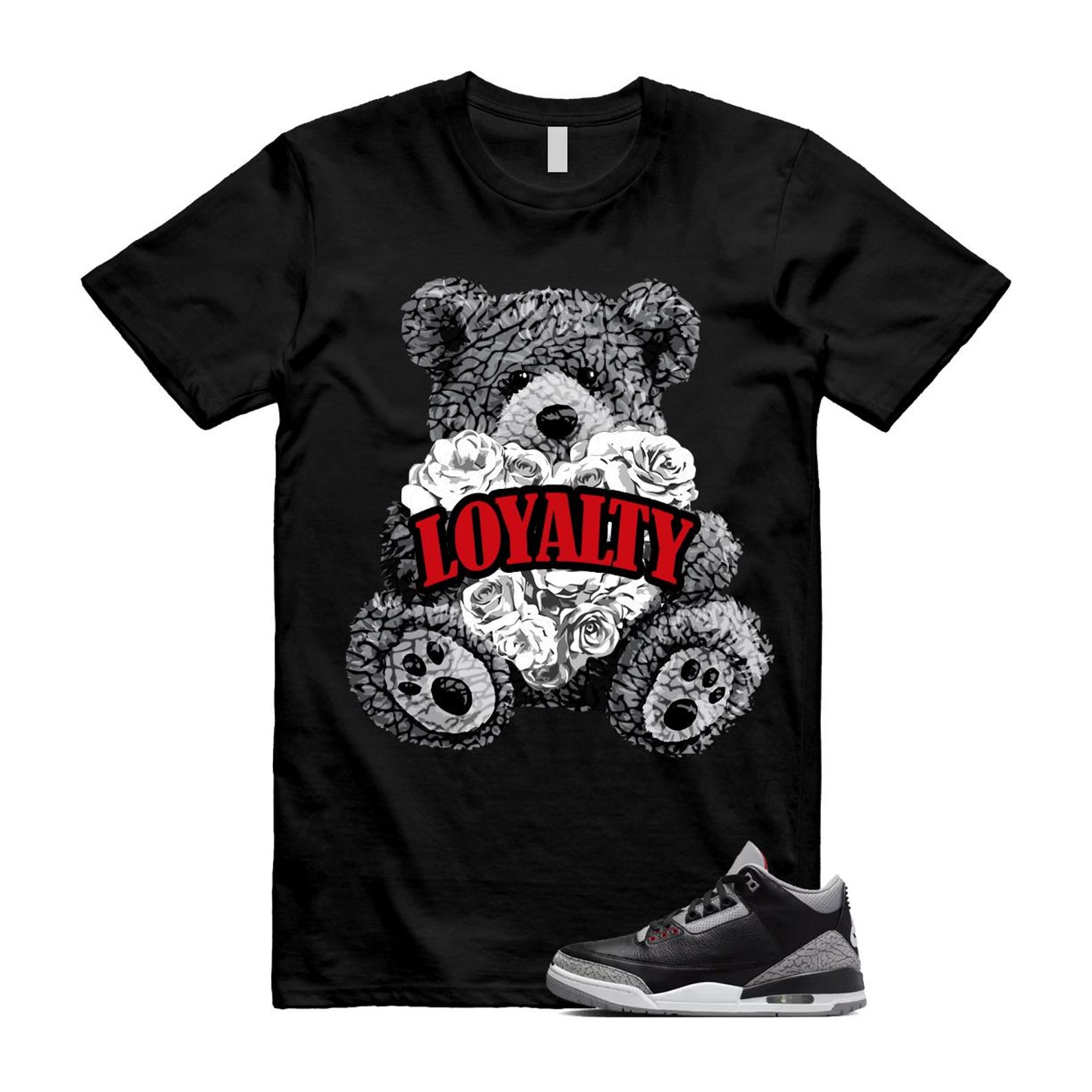3 Black Cement Grey Fire Red Sail 2024 T Shirt Match LYLTY ,DN3707-010 T-Shirt, Sneaker Match Tee