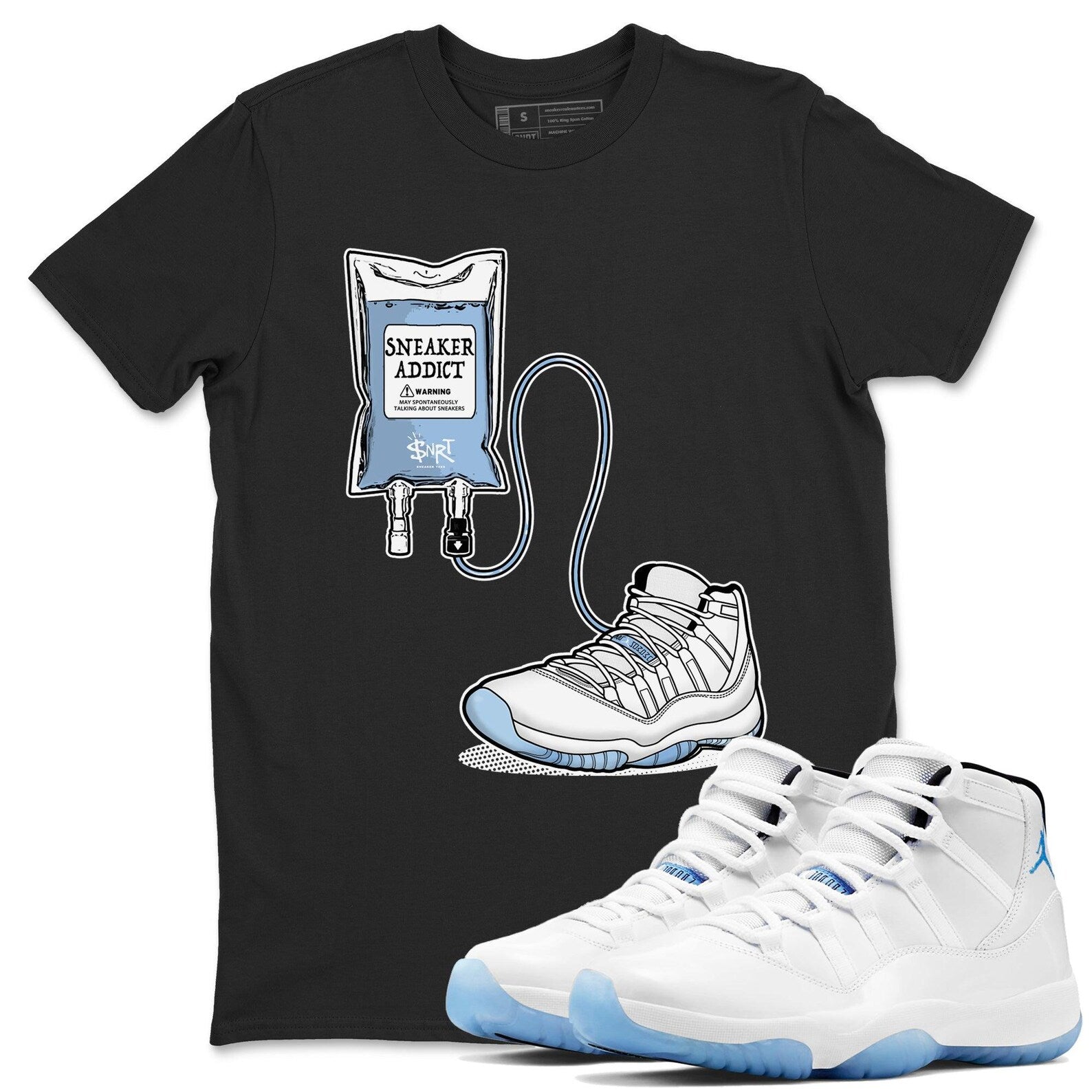 Sneaker Therapy Casual Unisex Cotton Sneaker T-Shirt To Match Jordan 11s Columbia, CT8012-104 T-Shirt, Sneaker Match Tee