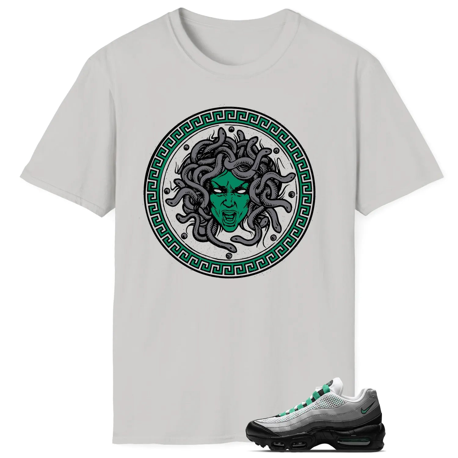 Medusa Tee for Air Max 95 Next Nature Stadium Green Kicks DH8015-002 T-Shirt, Sneaker Match Tee