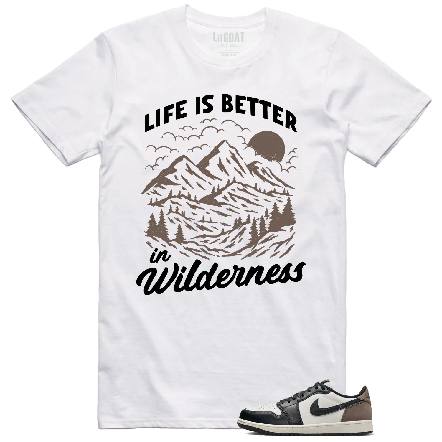 Wilderness Tee – Perfect with Jordan 1 Retro Low OG Mocha CZ0790-102 T-Shirt, Sneaker Match Tee