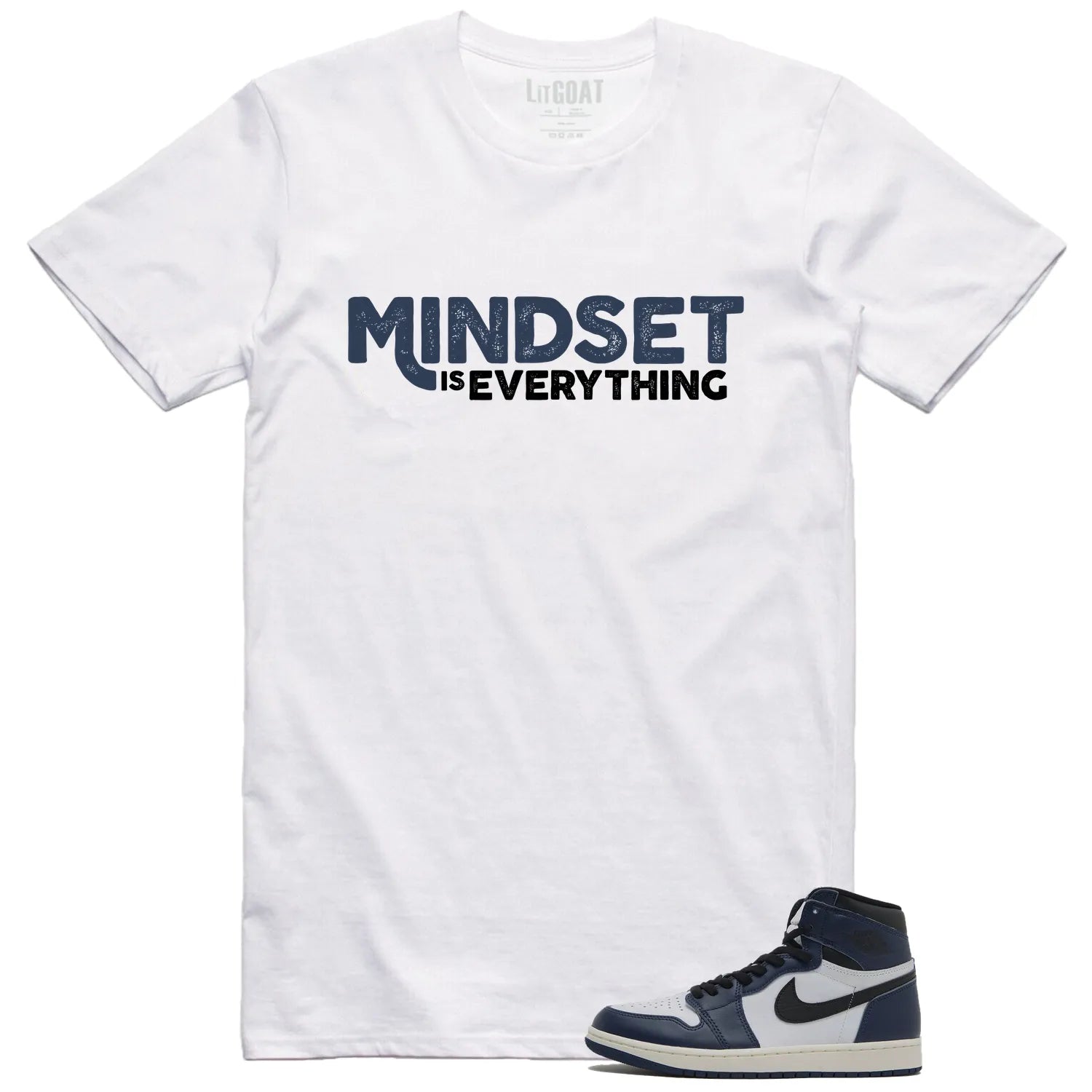 Jordan 1 High OG Midnight Navy Matching T-shirt Mindset DZ5485-401 T-Shirt, Sneaker Match Tee