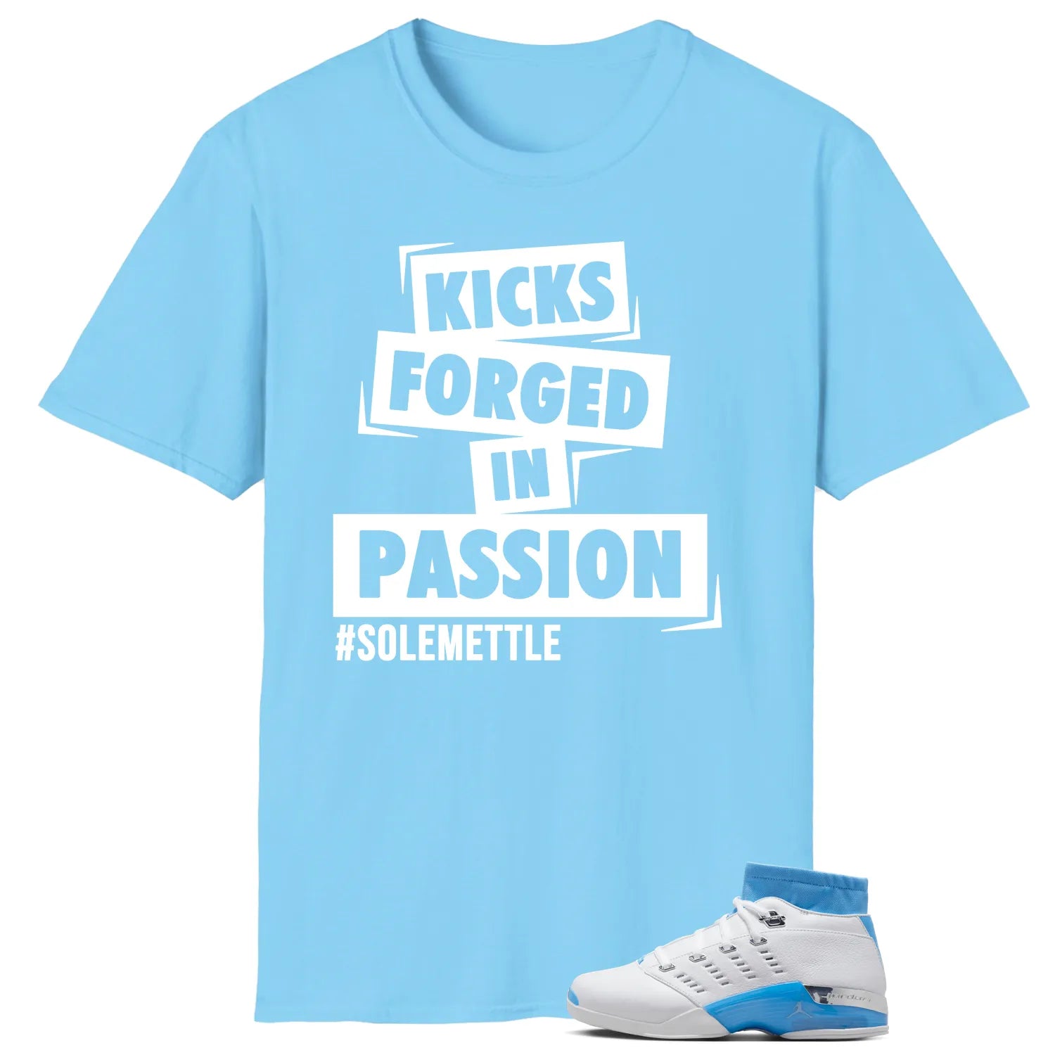 Air Jordan 17 Retro Low SP University Blue (2024) Matching T-shirt Kicks Passion FJ0395-101 T-Shirt, Sneaker Match Tee