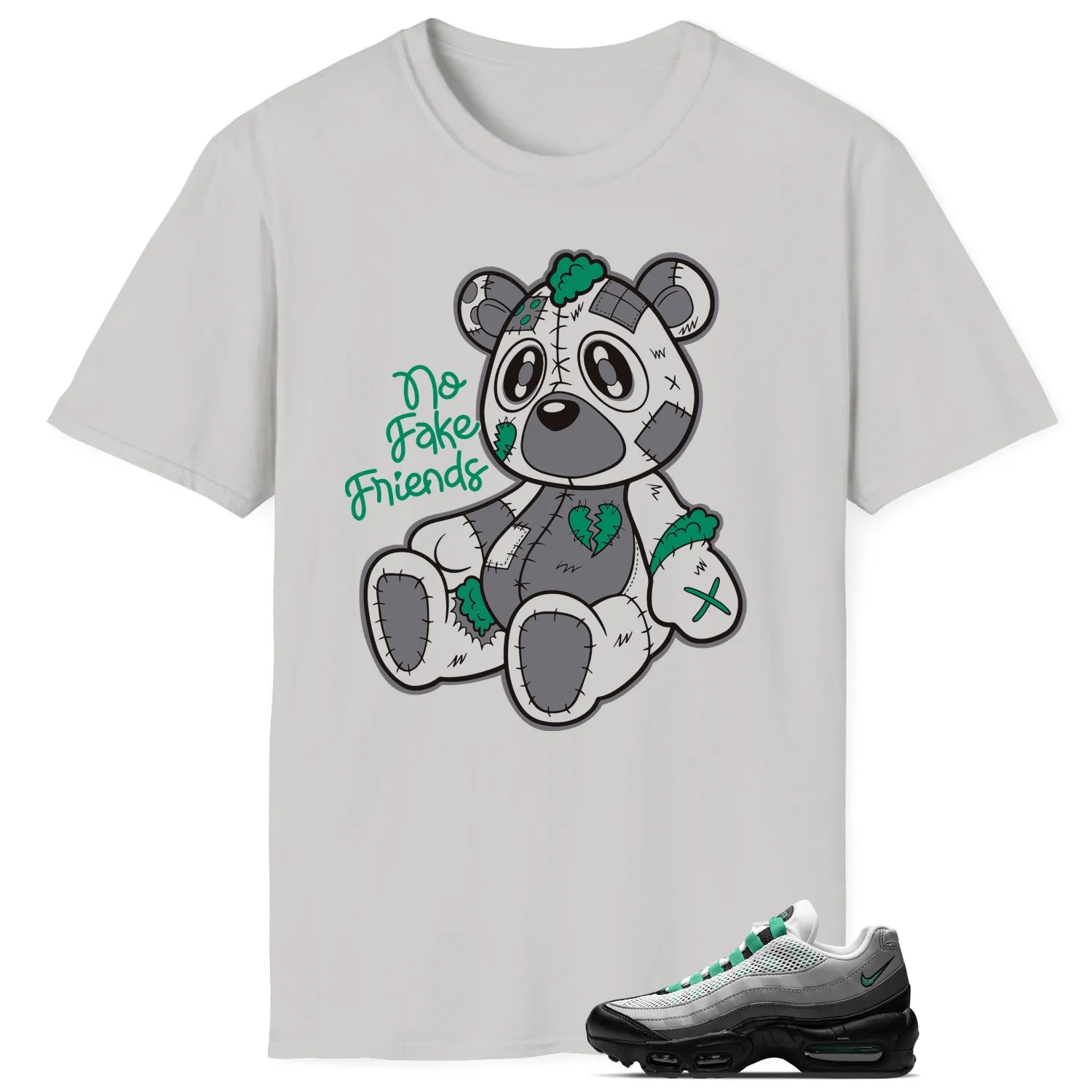 Fake Friends Tee for Air Max 95 Next Nature Stadium Green Fans DH8015-002 T-Shirt, Sneaker Match Tee