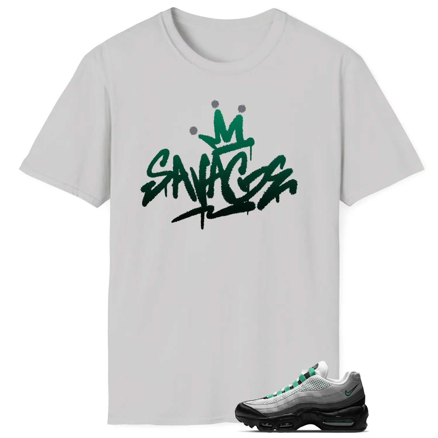 Savage Style Shirt for Air Max 95 Next Nature Stadium Green Lovers DH8015-002 T-Shirt, Sneaker Match Tee