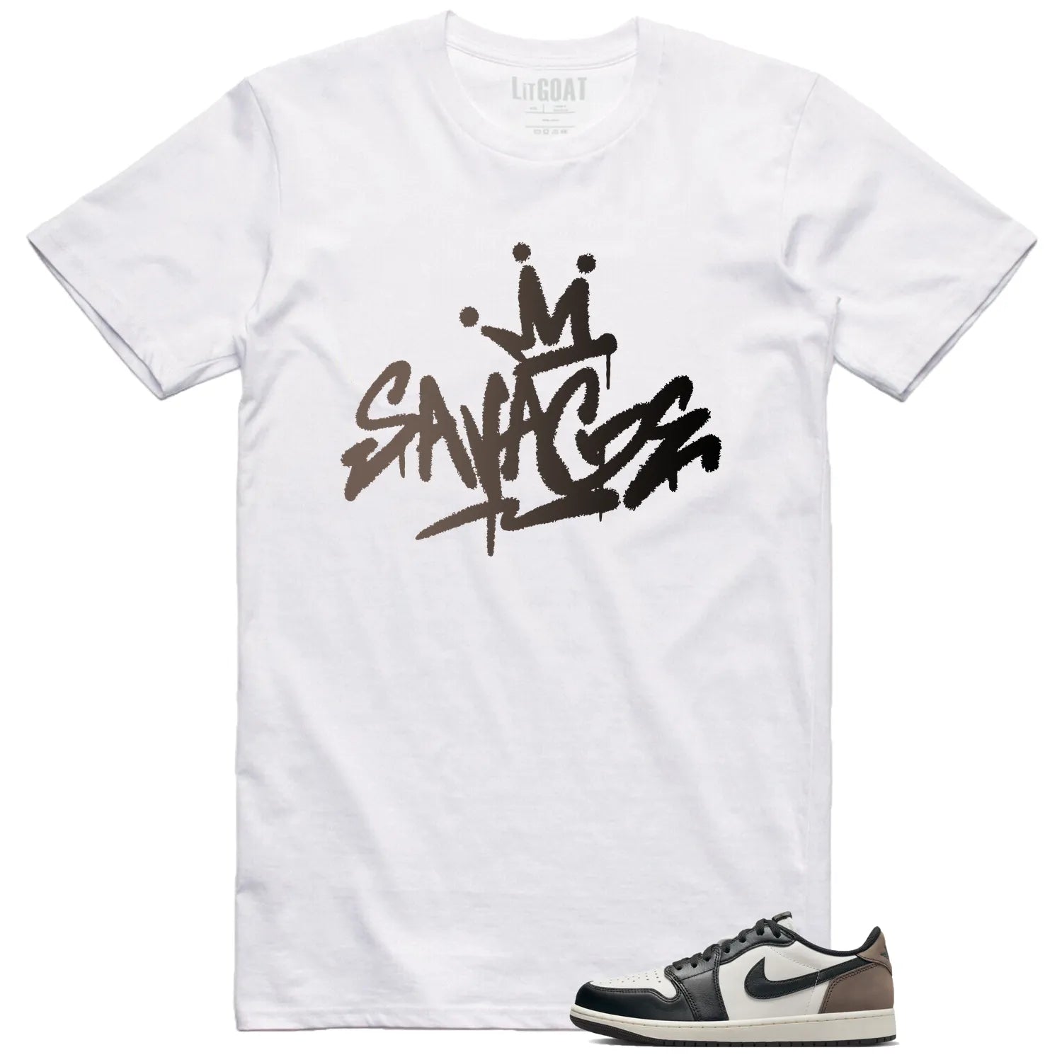 Savage Style Shirt for Jordan 1 Retro Low OG Mocha Lovers CZ0790-102 T-Shirt, Sneaker Match Tee