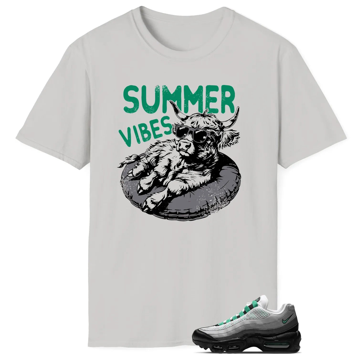 Summer Vibes Tee to Go with Air Max 95 Next Nature Stadium Green DH8015-002 T-Shirt, Sneaker Match Tee