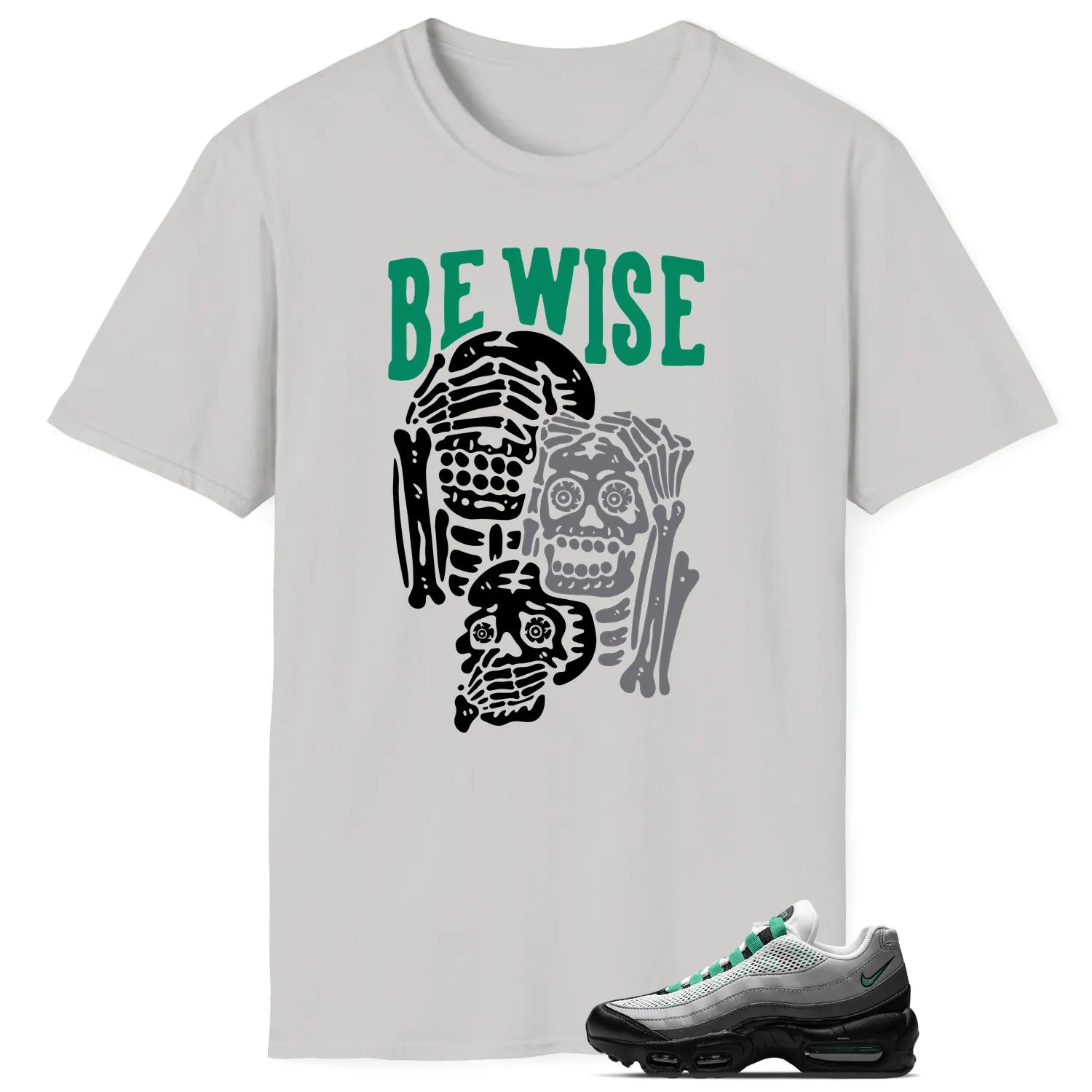 Air Max 95 Next Nature Stadium Green ‘Be Wise’ Matching Shirt DH8015-002 T-Shirt, Sneaker Match Tee