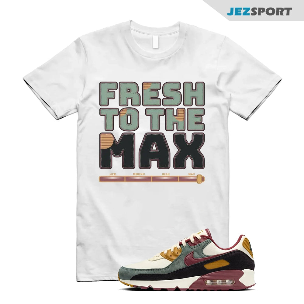 Fresh To The Max White T-Shirt Matching Air Max 90 Coconut Milk Vintage Green, HQ3609-113 Shirt To Match Sneaker T-Shirt, Sneaker Match Tee