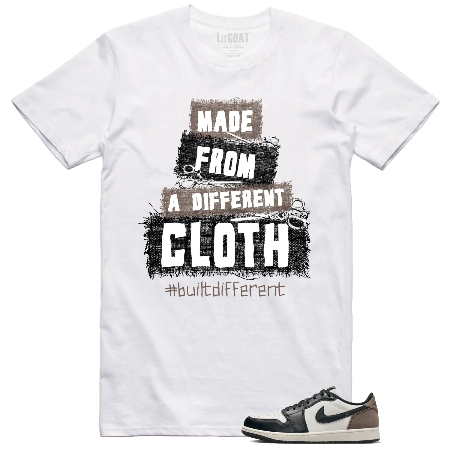 Built Different Tee for Jordan 1 Retro Low OG Mocha CZ0790-102 T-Shirt, Sneaker Match Tee